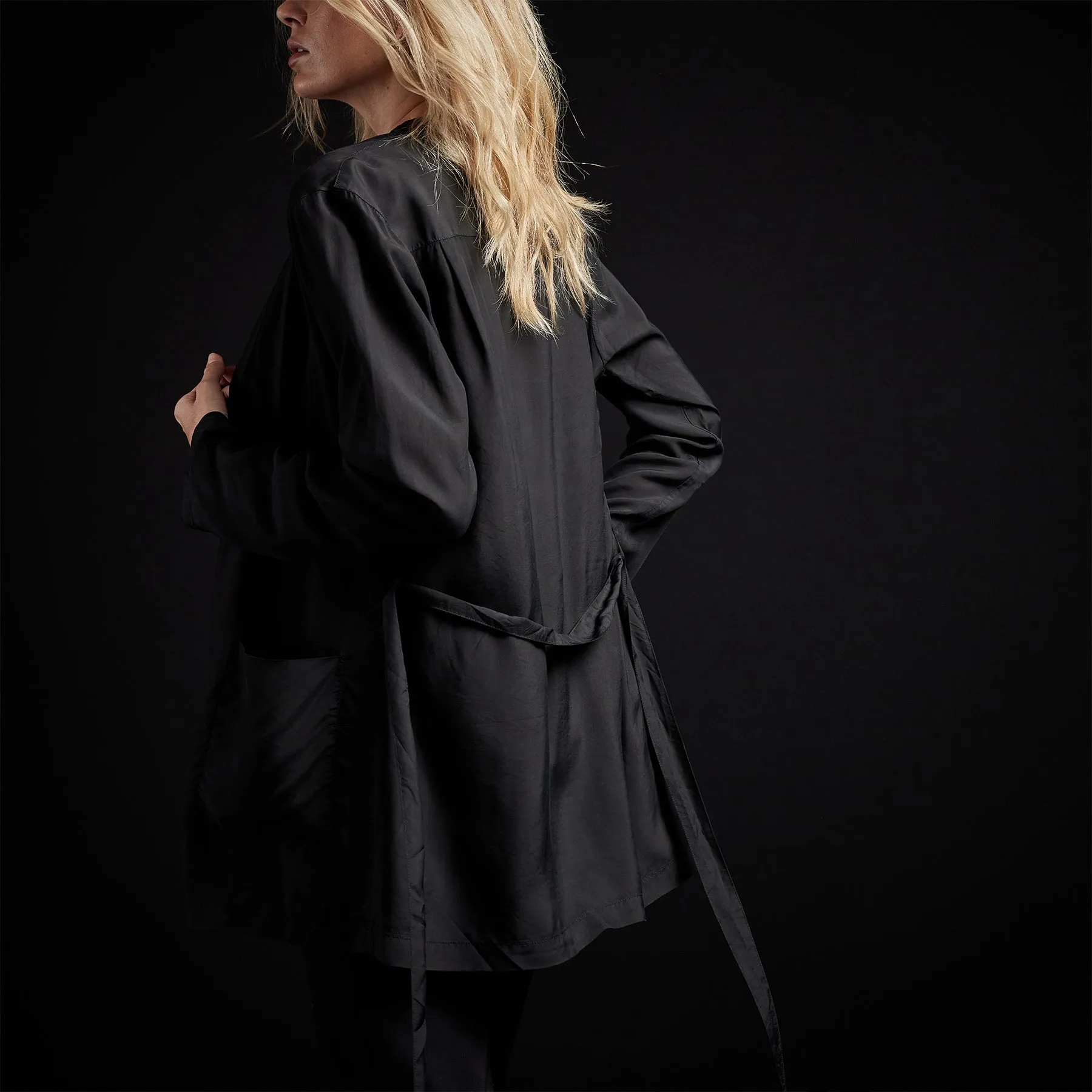 Soft Drape Kimono Top - Black sold by James Perse product image thumbnail 4
