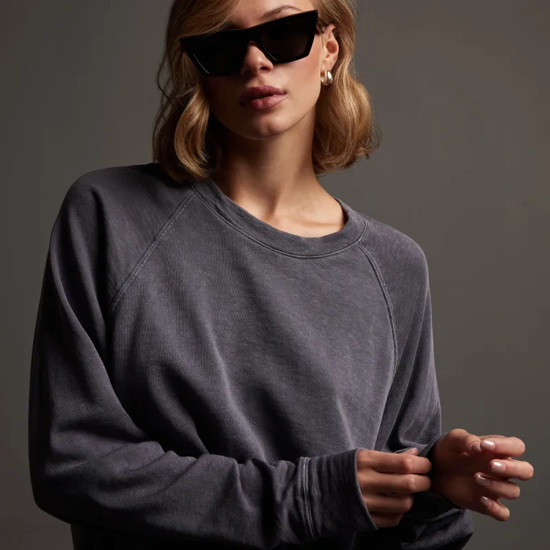 Vintage French Terry Relaxed Sweatshirt - Flannel Pigment sold by James Perse