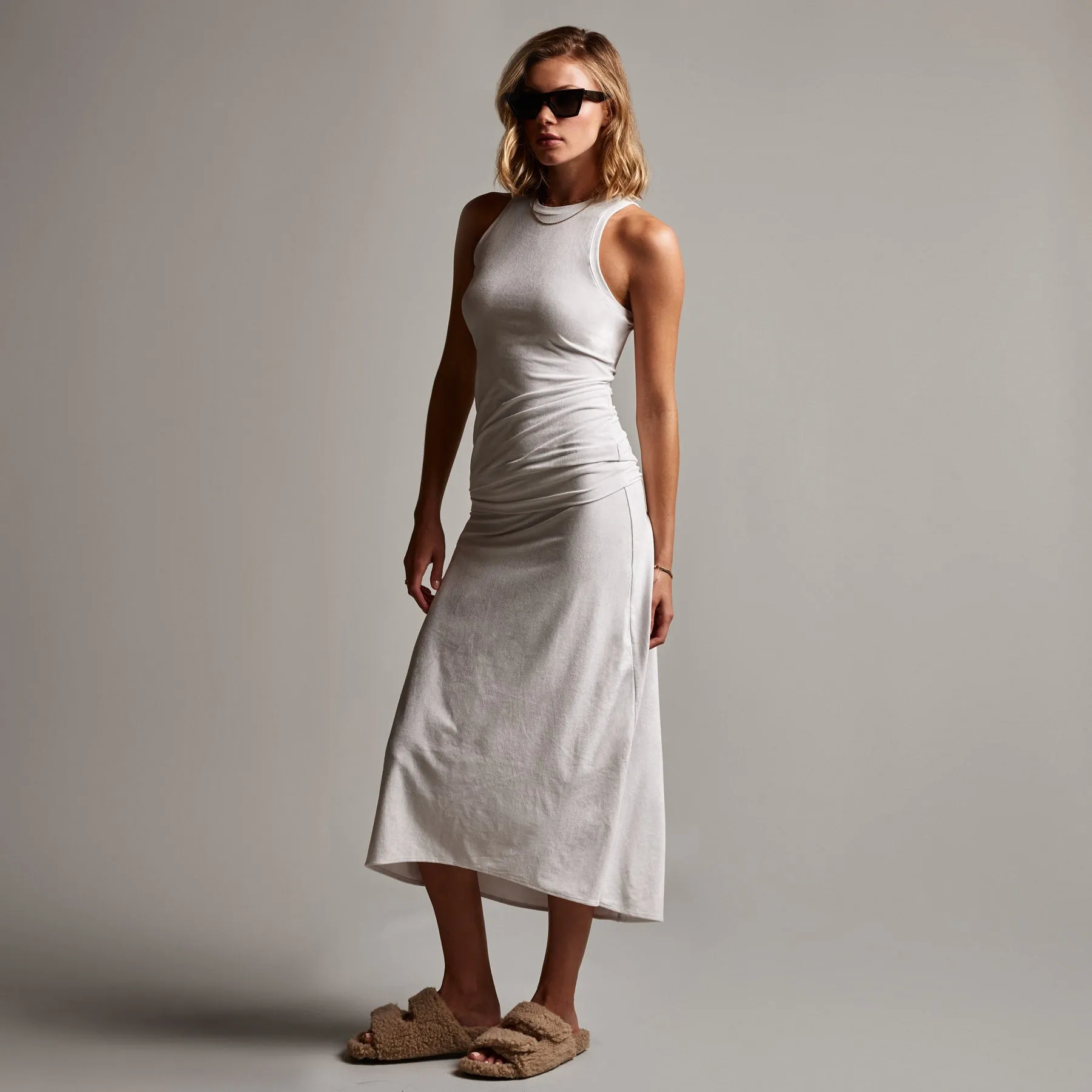 Velvet High Low Skirt - Talc sold by James Perse product image thumbnail 2