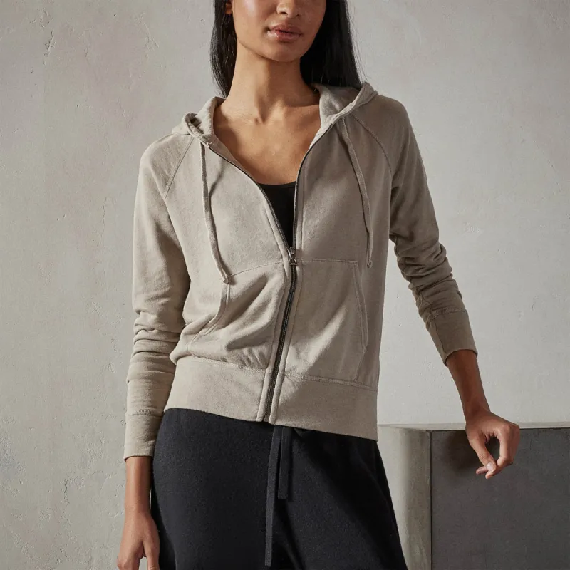 Vintage French Terry Zip Up Hoodie - String Pigment sold by James Perse