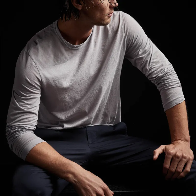 Shirttail Hem Crew - Arctic Pigment sold by James Perse