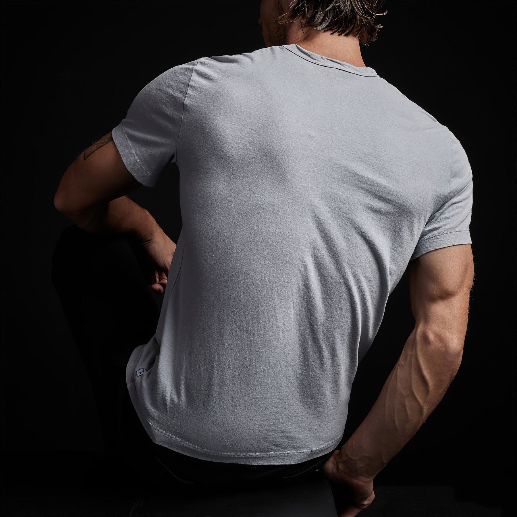 Short Sleeve Crew Neck - Blue Fog Pigment sold by James Perse product image thumbnail 2