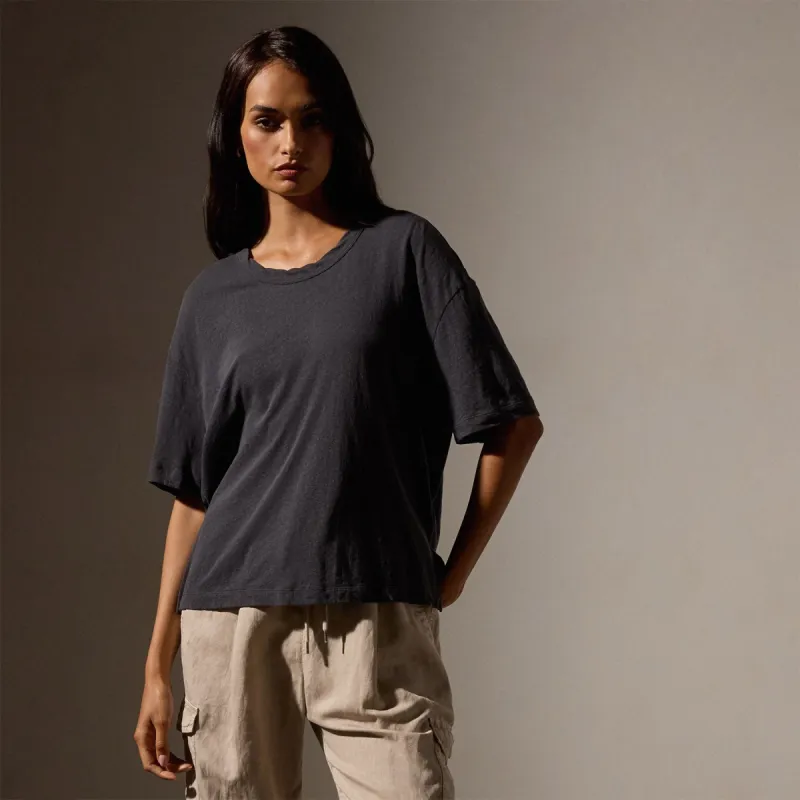 Cotton Jersey Crew Tee - Magma sold by James Perse