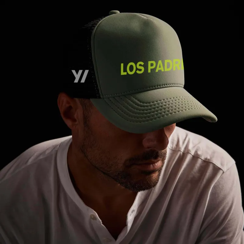 Los Padres Scuba Trucker Hat - Army Green made by James Perse