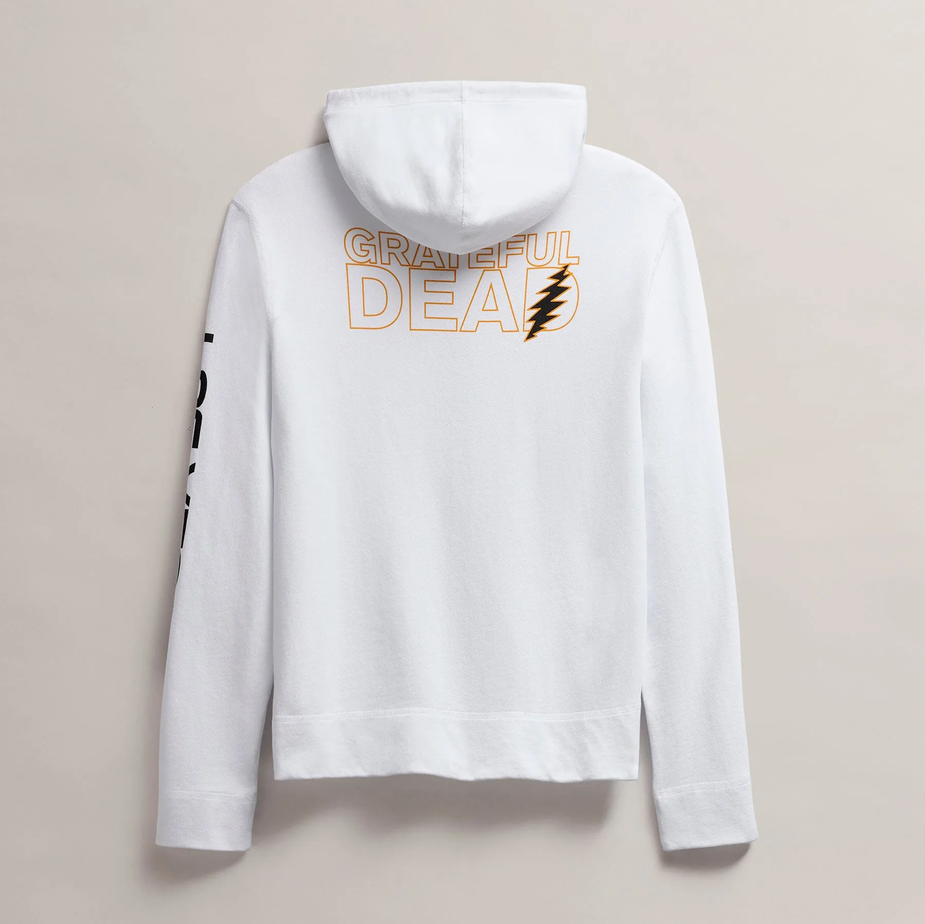 Men's Grateful Dead Skull Full Zip Hoodie - White/Cadmium sold by James Perse product image thumbnail 2