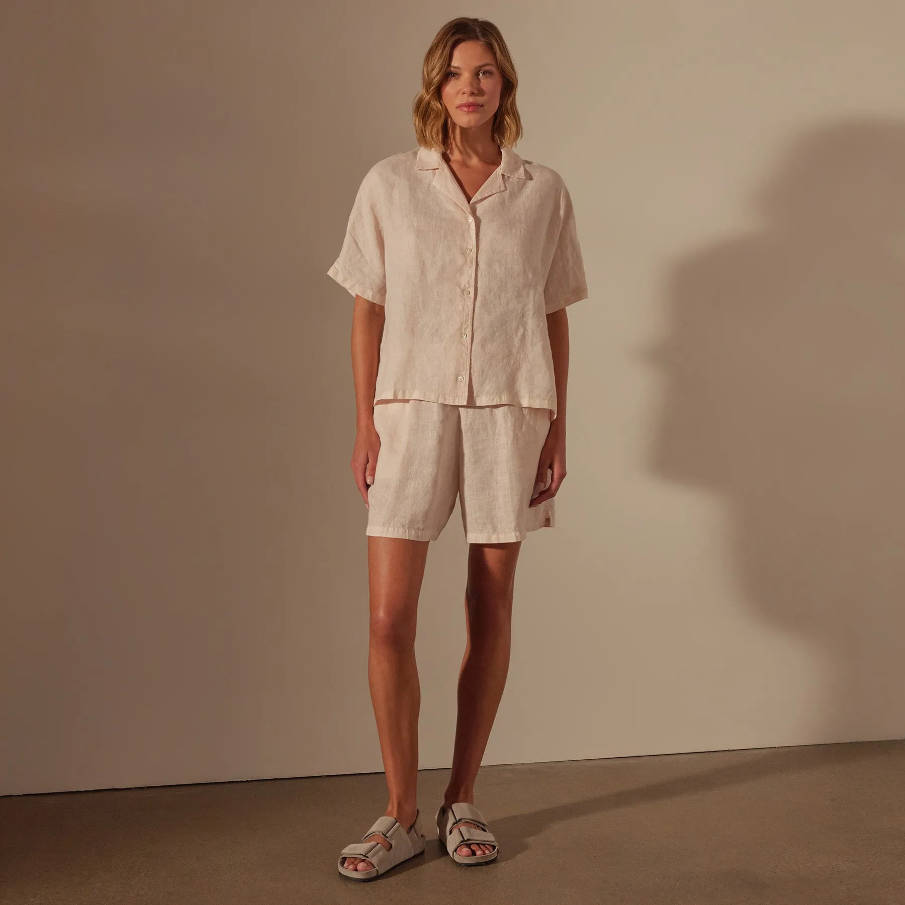 Lightweight Linen Boxy Shirt - Zephyr Pigment sold by James Perse product image thumbnail 3