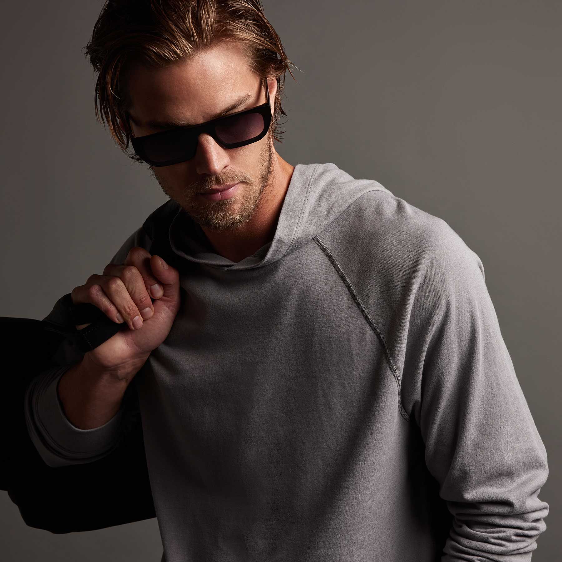 Crisp Cotton Terry Hoodie - Silver Grey sold by James Perse product image thumbnail 2
