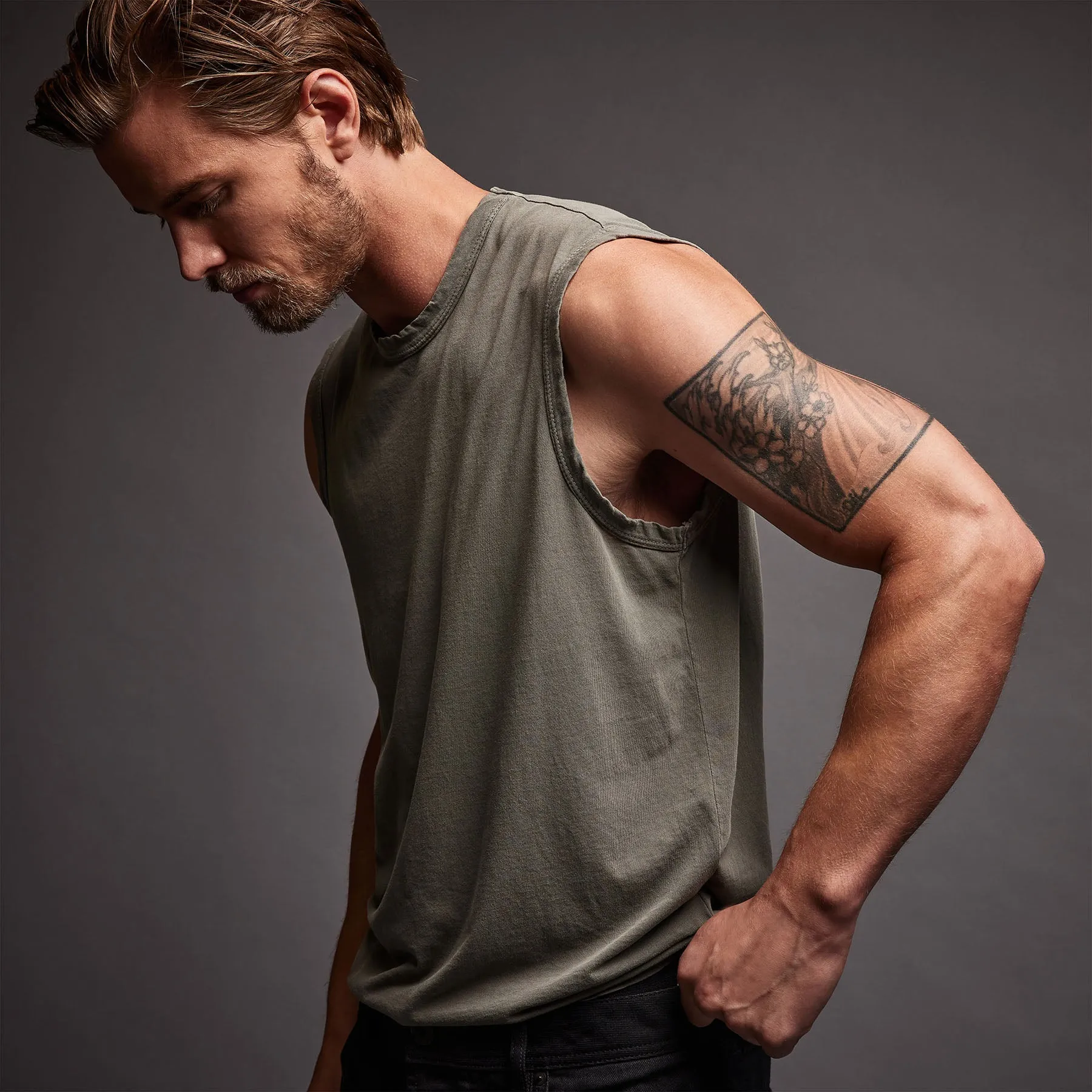 LA Muscle Tank - Palm Pigment sold by James Perse product image thumbnail 2