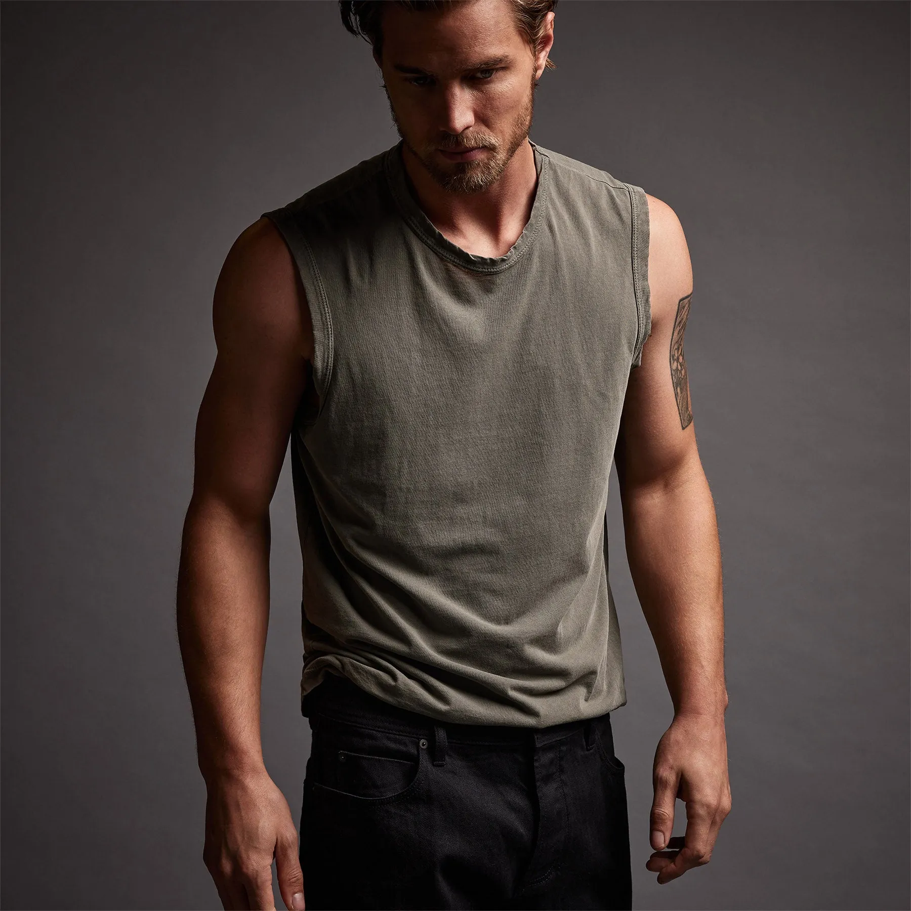 LA Muscle Tank - Palm Pigment sold by James Perse product image thumbnail 5