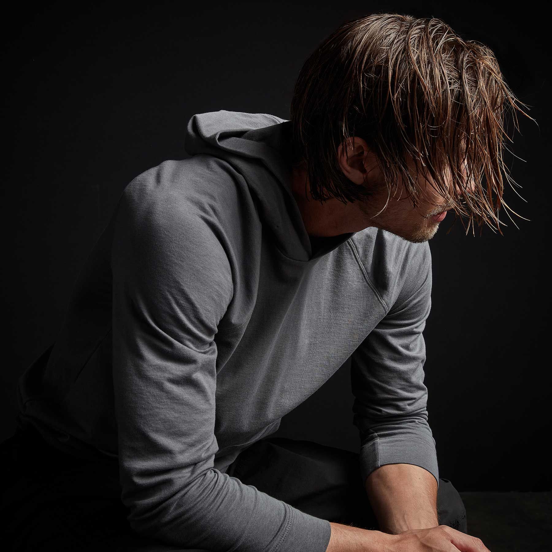 Feather Weight Terry Hoodie - Iron sold by James Perse product image thumbnail 5