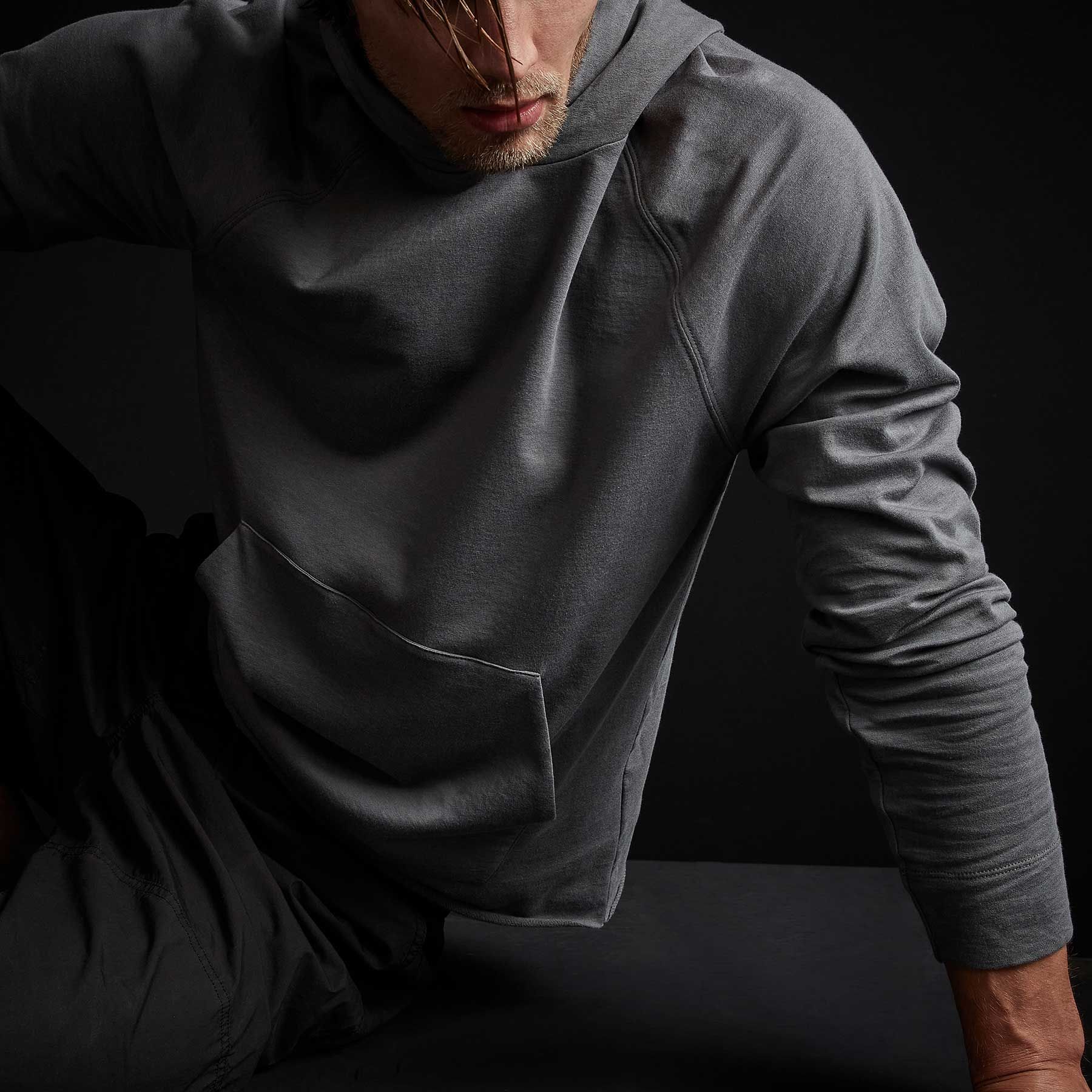 Feather Weight Terry Hoodie - Iron sold by James Perse