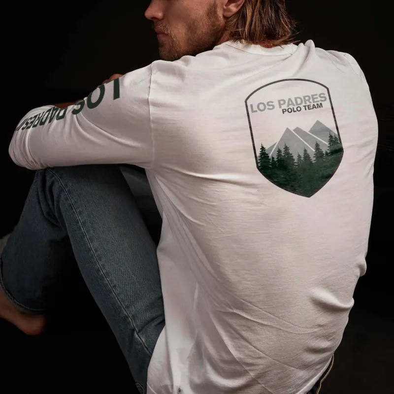 Long Sleeve Crew Neck Los Padres - White sold by James Perse