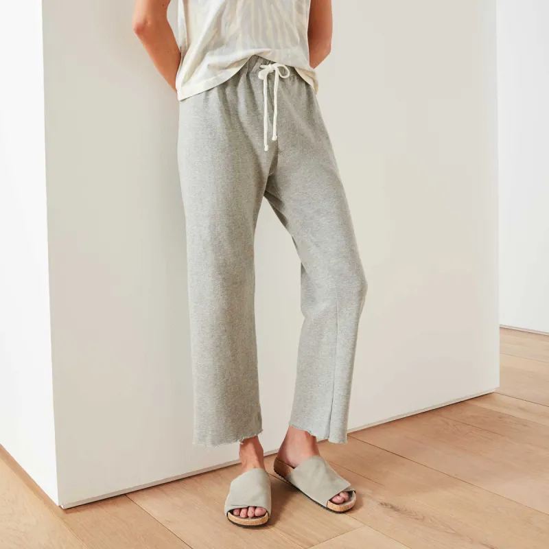 Vintage Fleece Cutoff Sweatpant - Heather Grey sold by James Perse