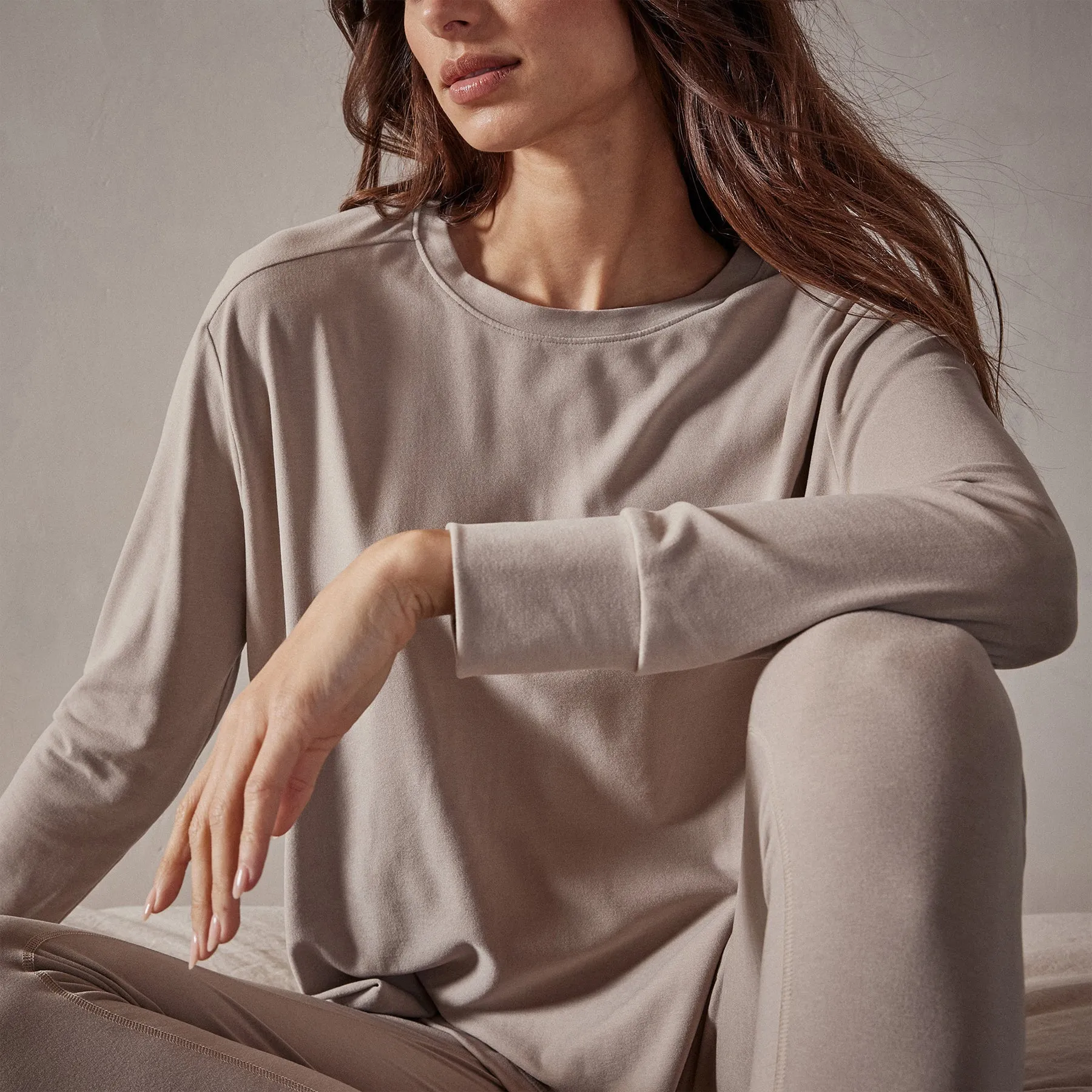 Drop Shoulder Lounge Top - Dapple sold by James Perse product image thumbnail 2