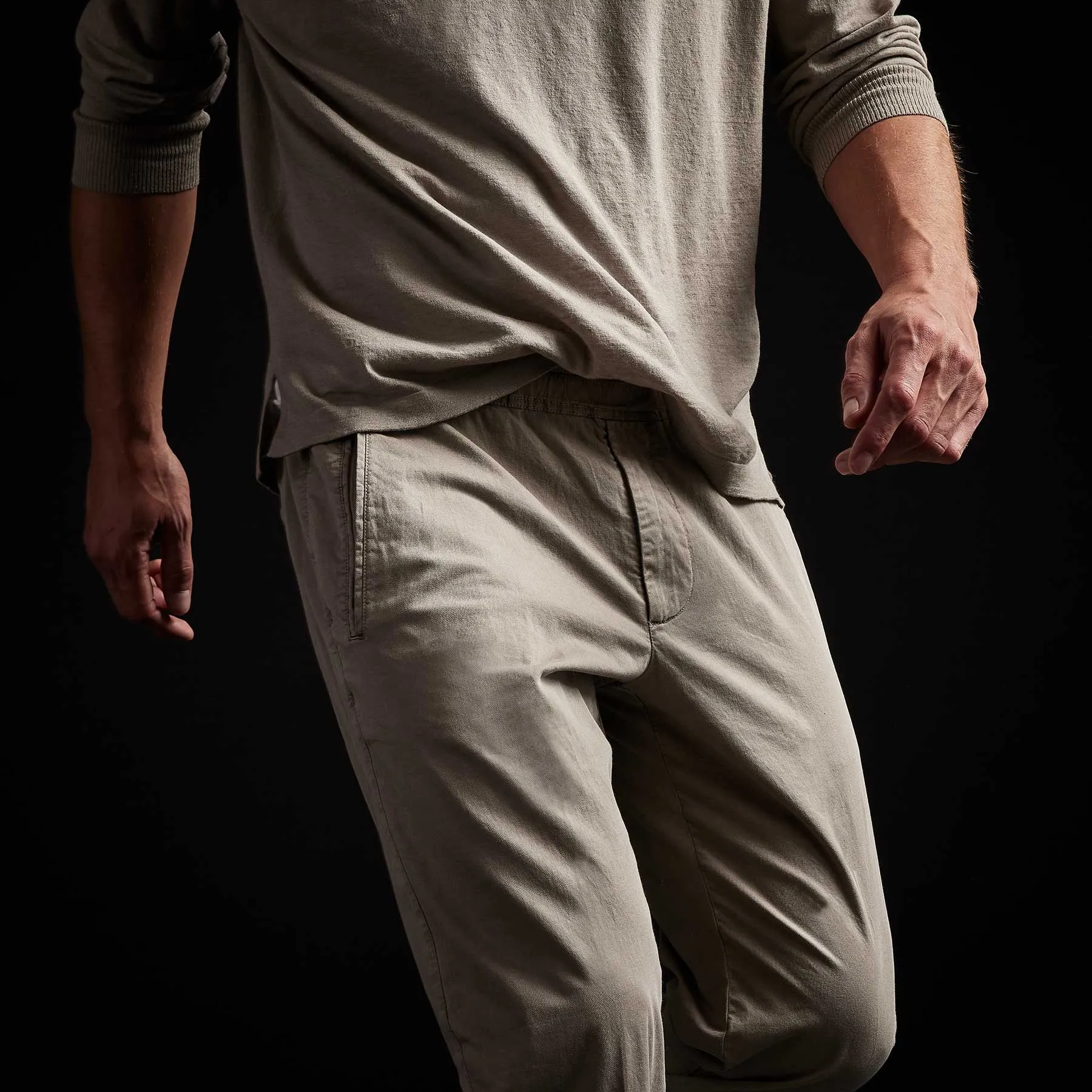 Cotton Linen Cuffed Trouser - Silt Pigment sold by James Perse product image thumbnail 2