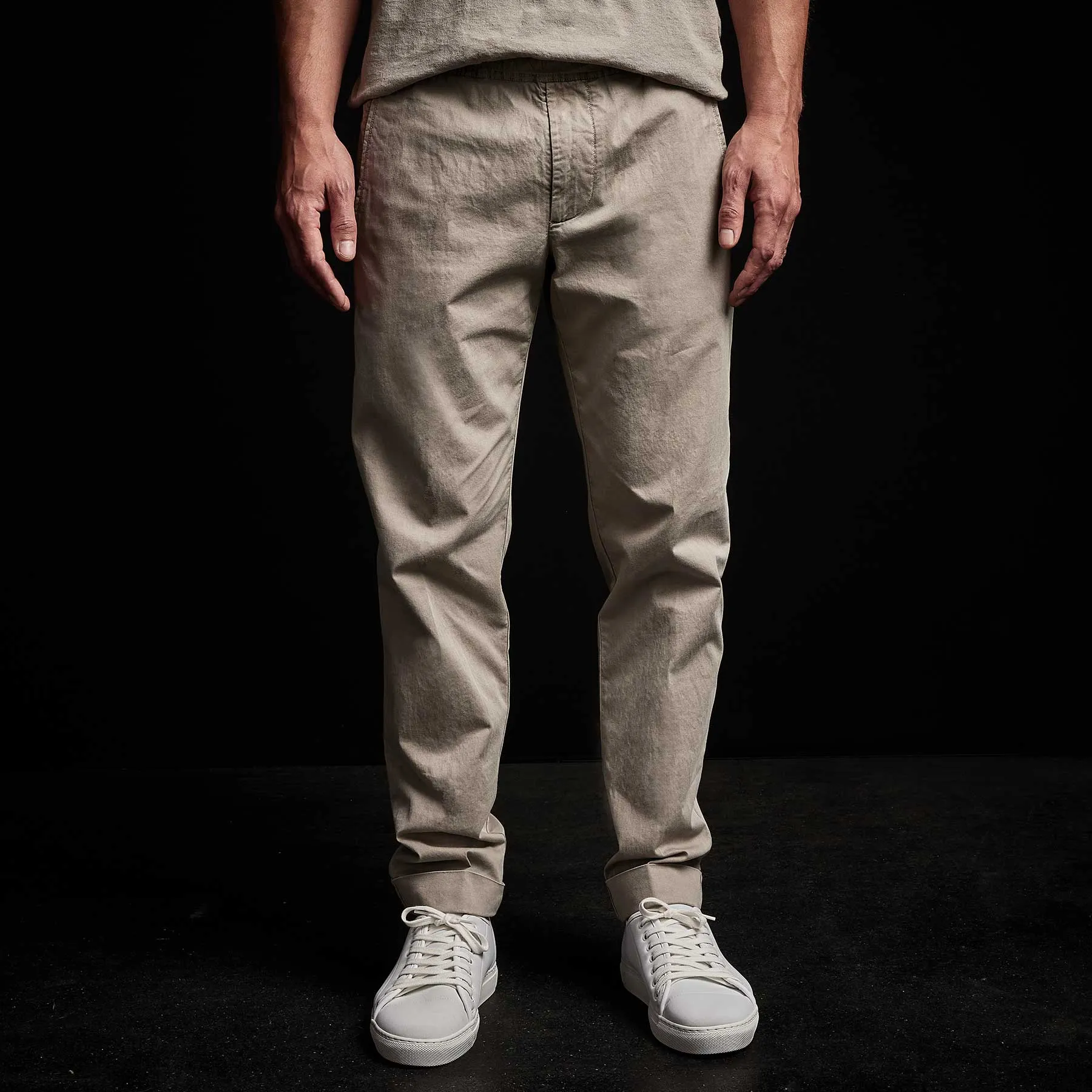 Cotton Linen Cuffed Trouser - Silt Pigment sold by James Perse product image thumbnail 3