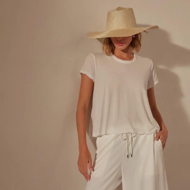 High Gauge A Line Tee - White sold by James Perse