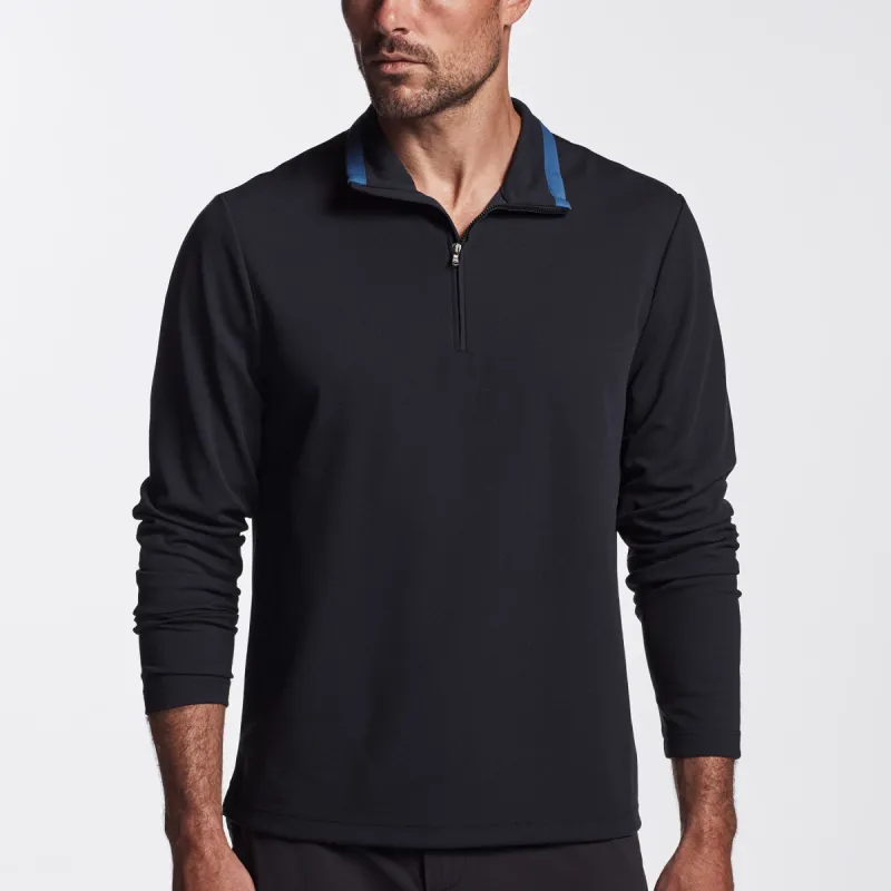 Performance Pique Zip Tee - Navy/Reflex made by James Perse
