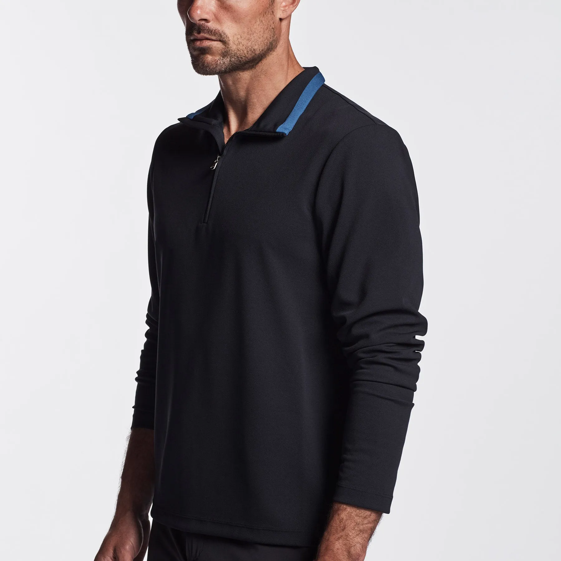Performance Pique Zip Tee - Navy/Reflex sold by James Perse product image thumbnail 3