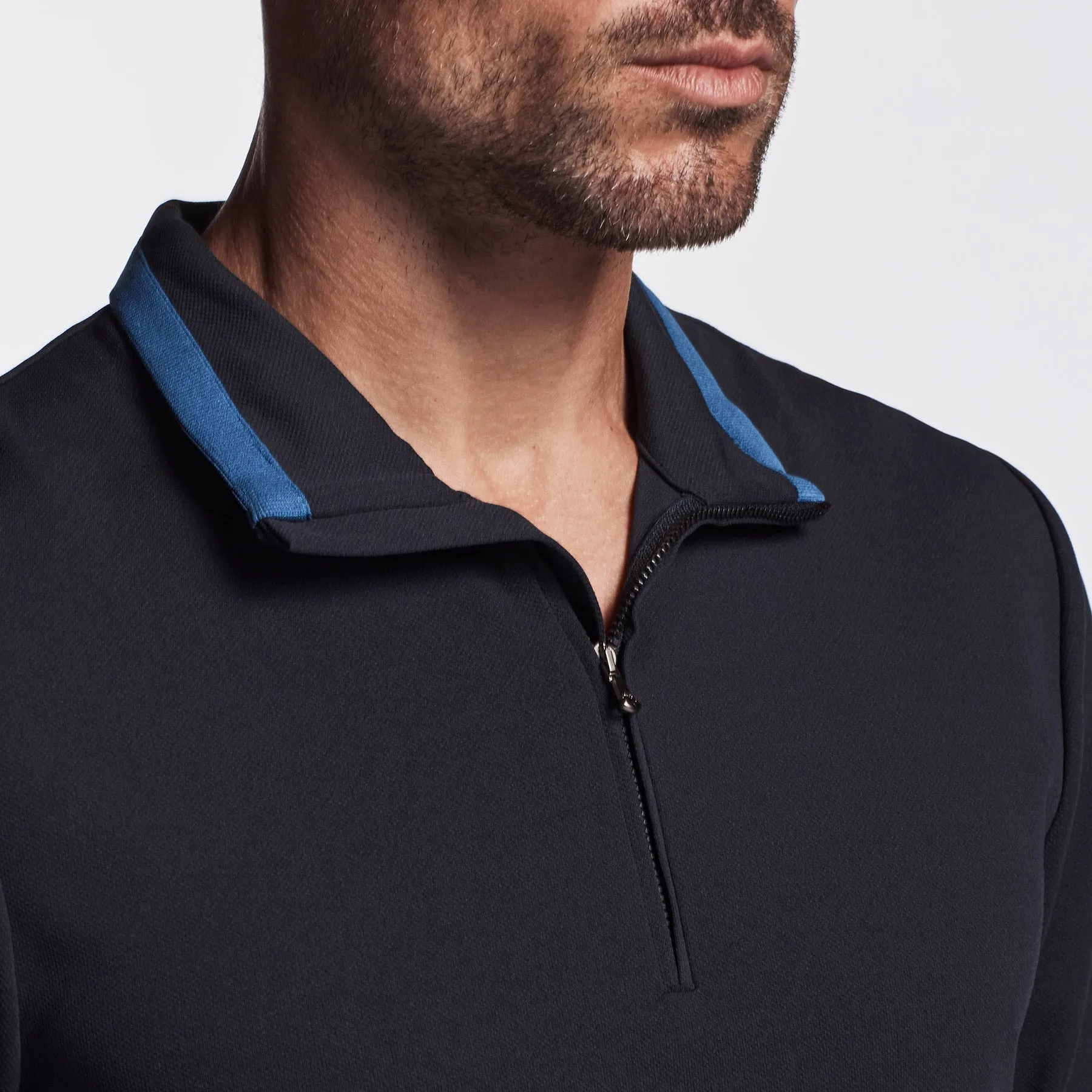Performance Pique Zip Tee - Navy/Reflex sold by James Perse product image thumbnail 5
