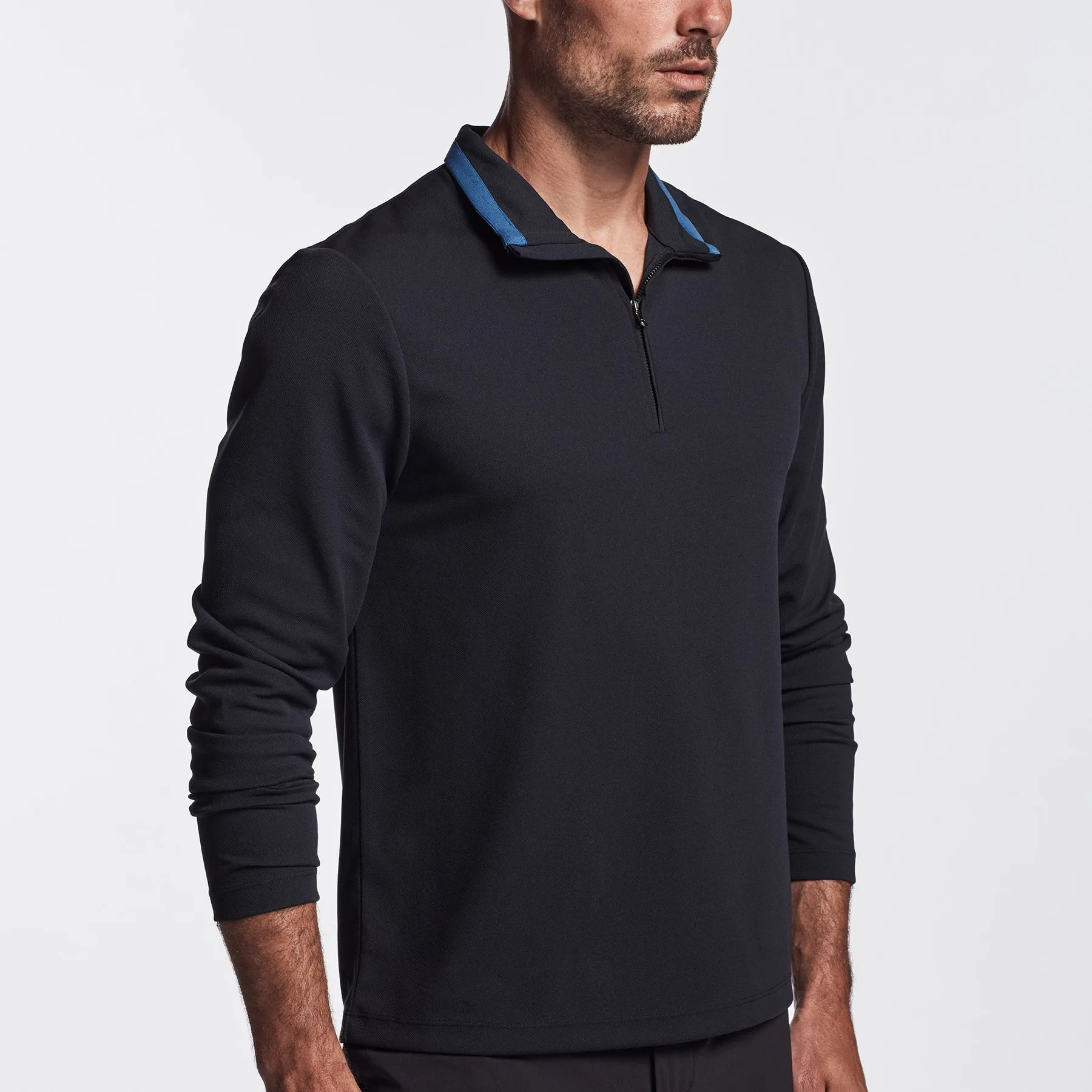 Performance Pique Zip Tee - Navy/Reflex sold by James Perse product image thumbnail 2