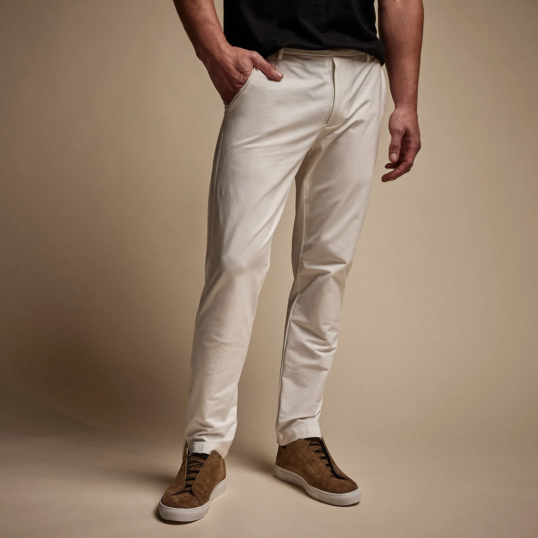 Performance Trouser - Off White sold by James Perse