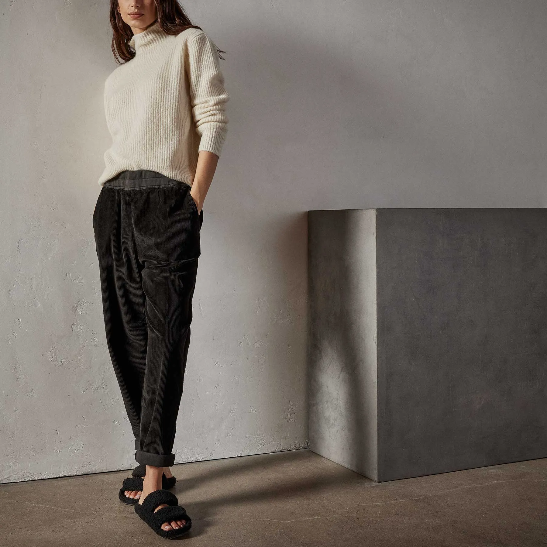 Relaxed Fit Corduroy Pant - Black sold by James Perse product image thumbnail 2