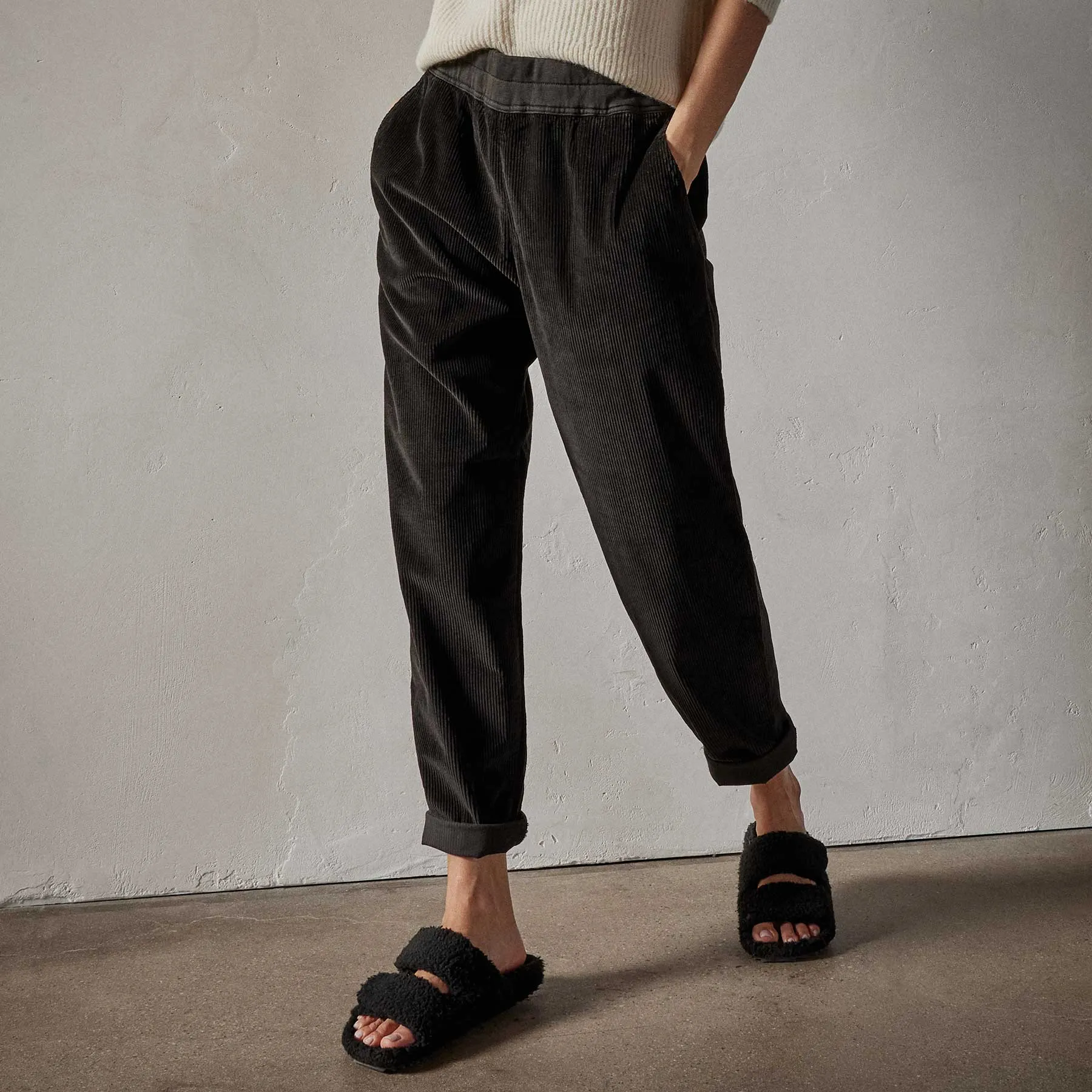Relaxed Fit Corduroy Pant - Black sold by James Perse product image thumbnail 3