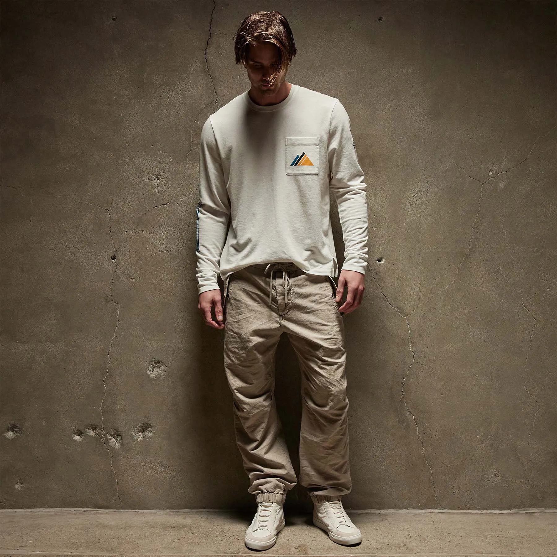 Long Sleeve Ski Patrol Graphic - White sold by James Perse product image thumbnail 4