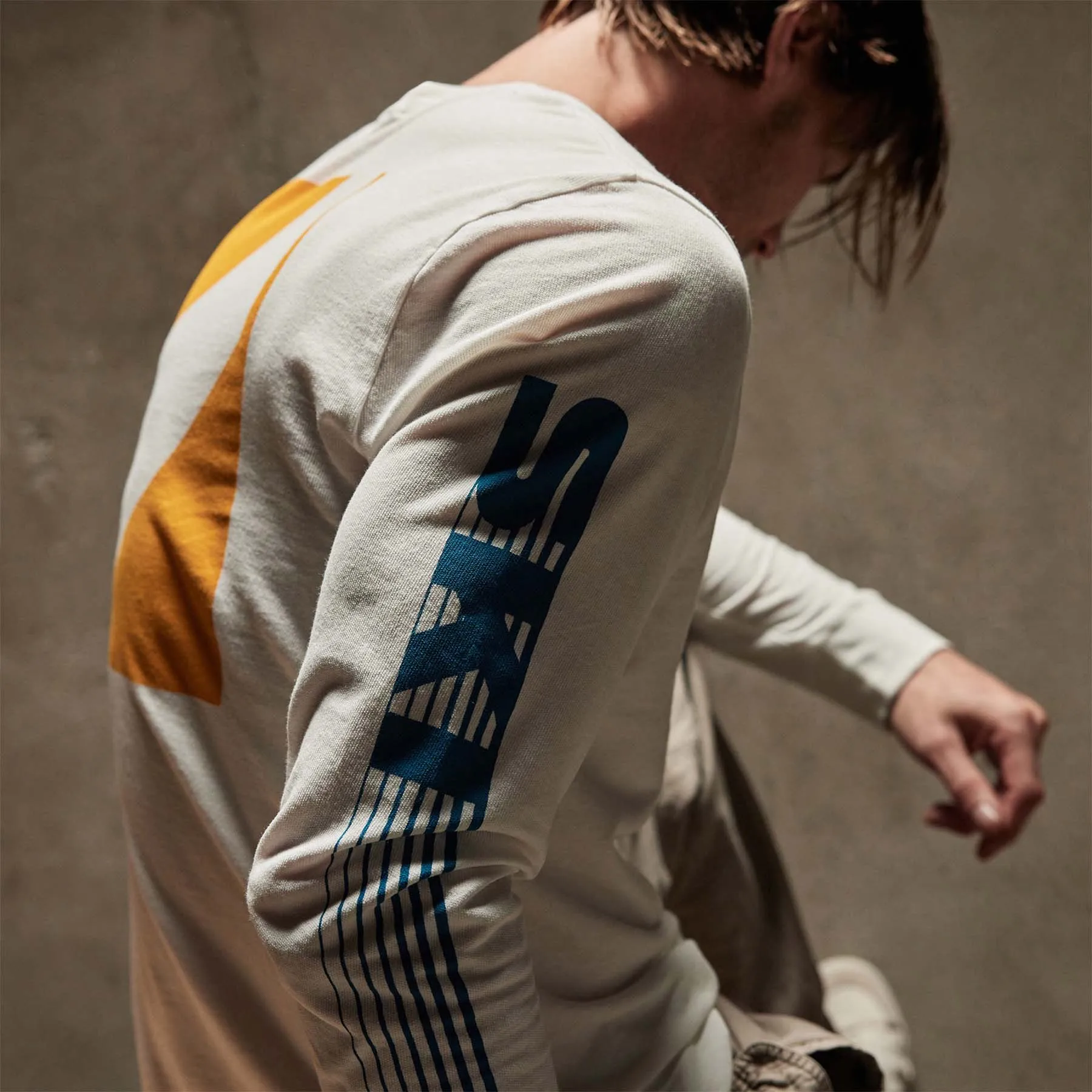 Long Sleeve Ski Patrol Graphic - White sold by James Perse product image thumbnail 2