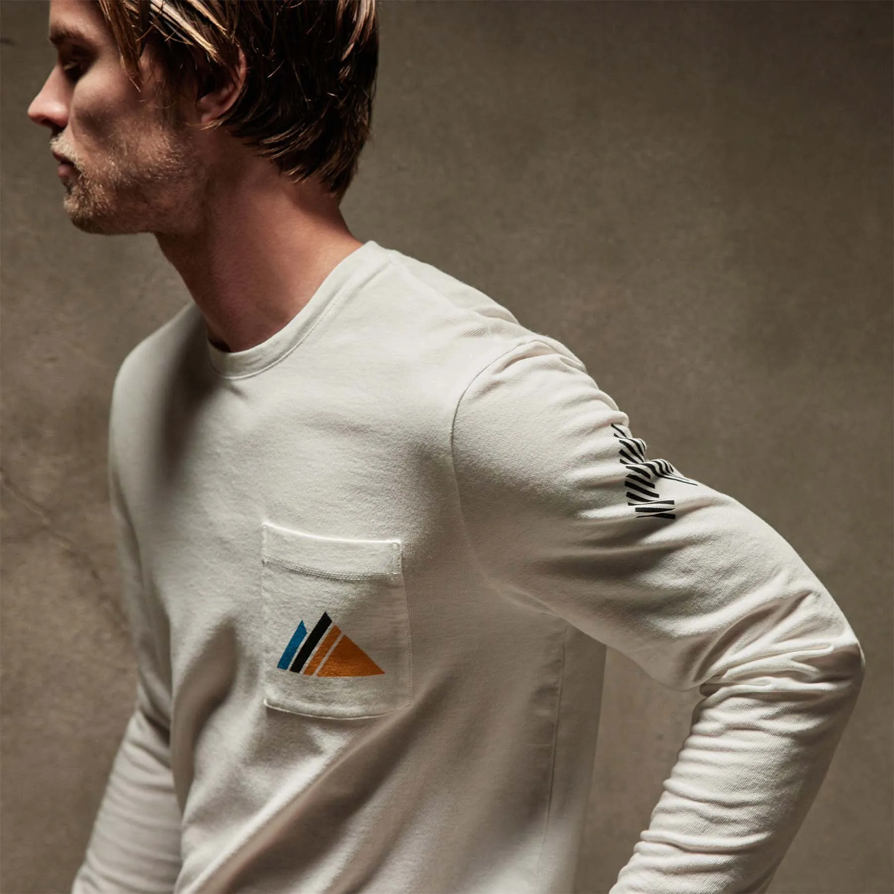 Long Sleeve Ski Patrol Graphic - White sold by James Perse product image thumbnail 3