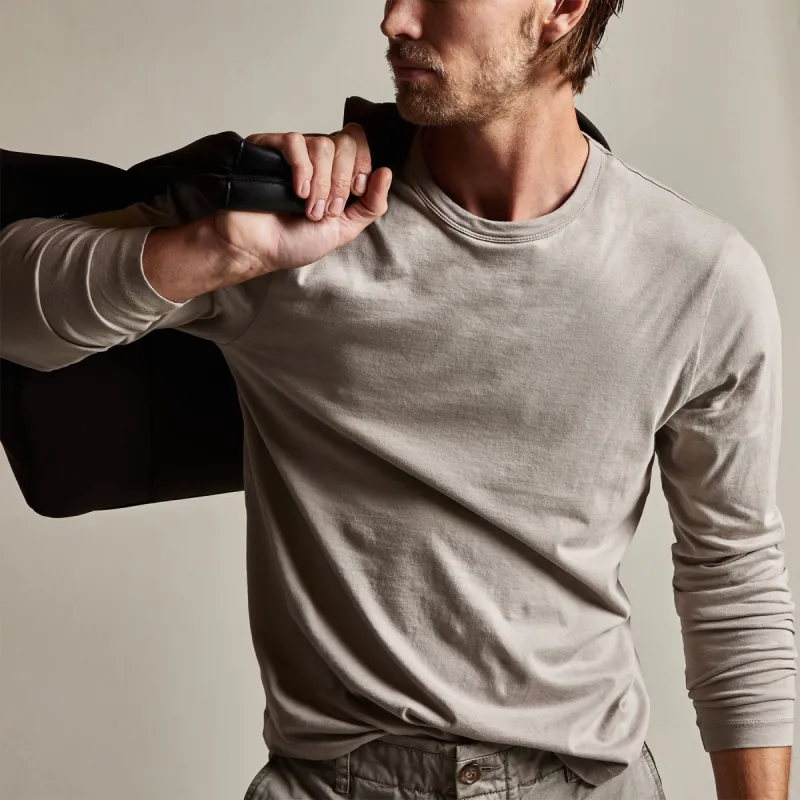 Brushed Lotus Long Sleeve Crew - Dapple sold by James Perse