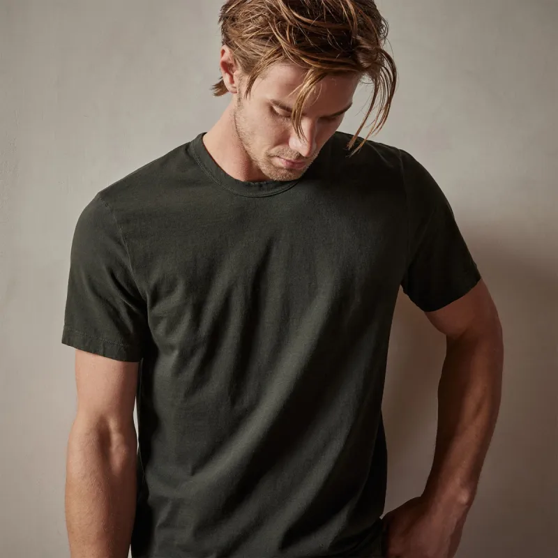Short Sleeve Crew Neck - Dark Olive Pigment sold by James Perse