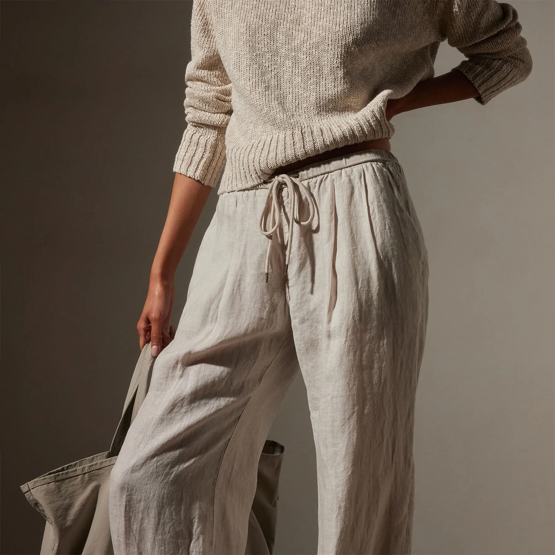 Wide Leg Relaxed Linen Pant - Salt Pigment sold by James Perse product image thumbnail 2