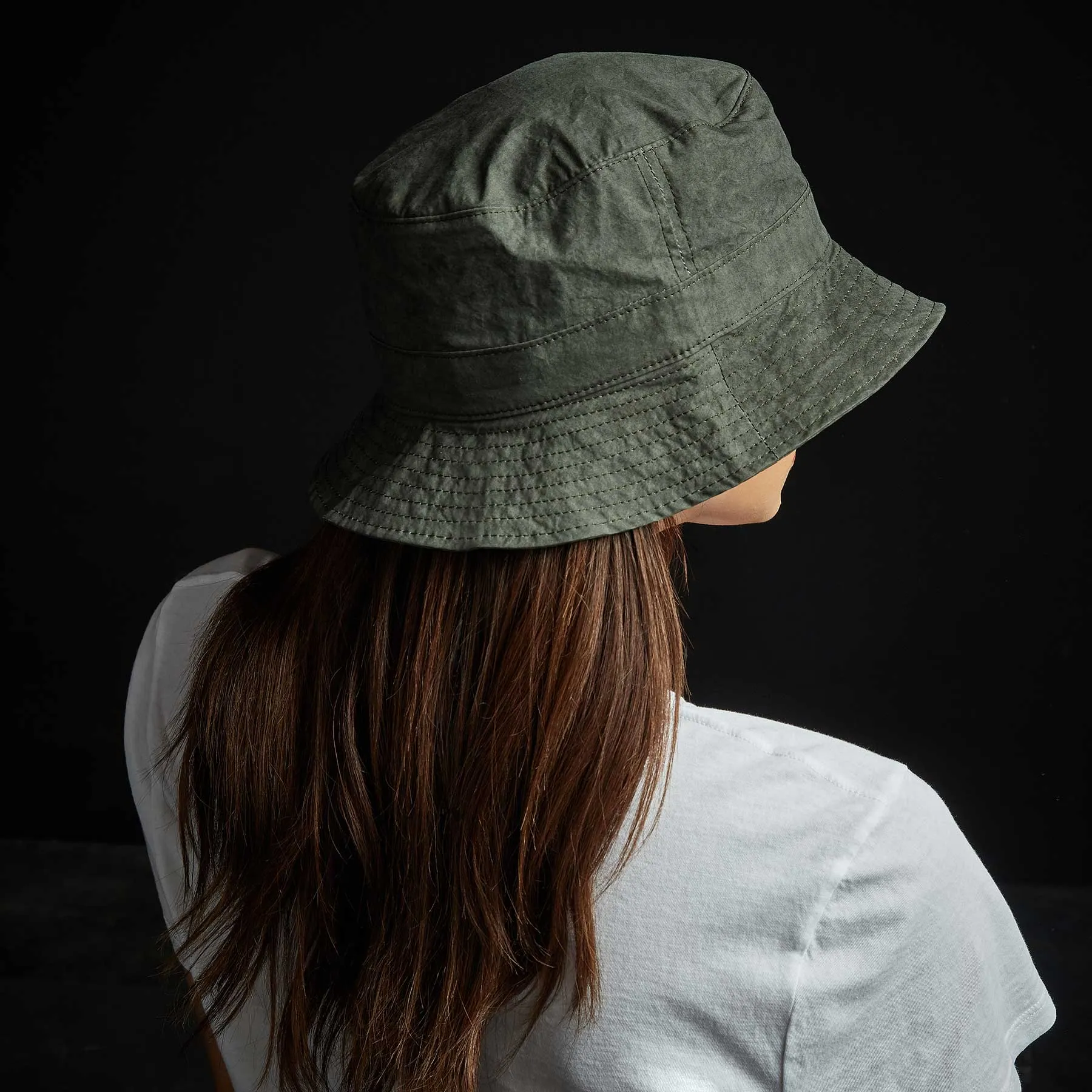 Parachute Poplin Bucket Hat - Dartmouth Pigment sold by James Perse product image thumbnail 5