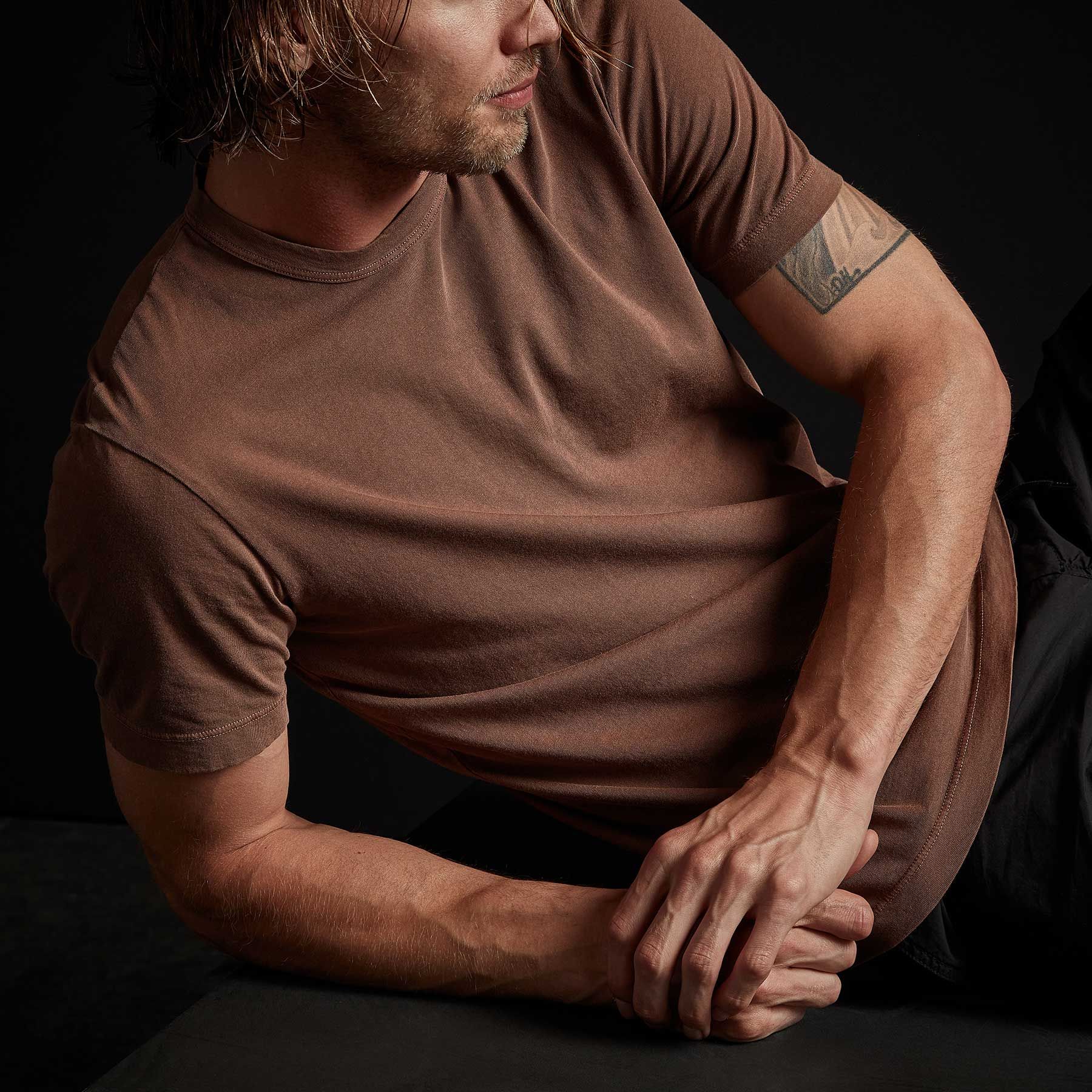 Short Sleeve Crew Neck - Malt Pigment sold by James Perse product image thumbnail 3