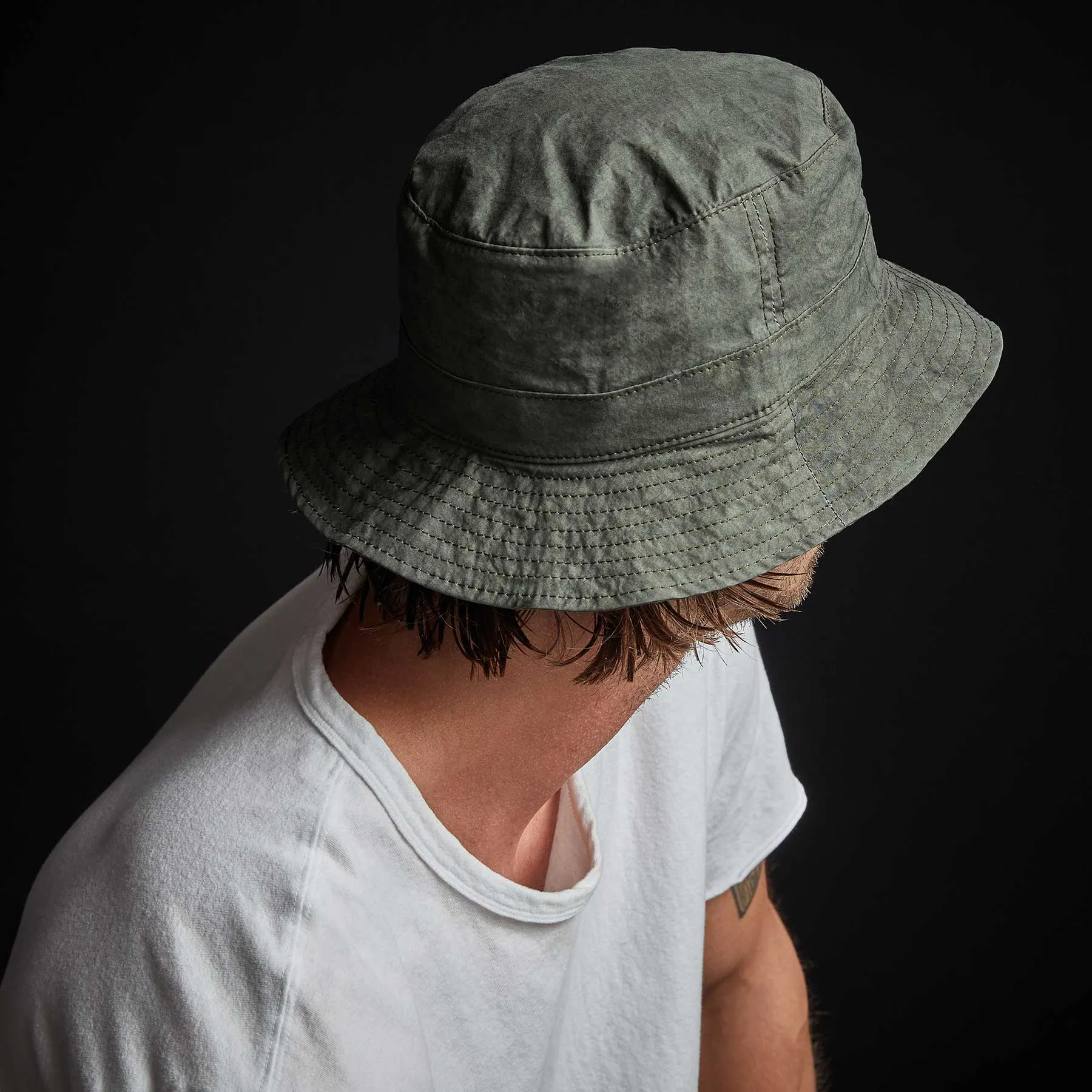 Parachute Poplin Bucket Hat - Dartmouth Pigment sold by James Perse product image thumbnail 2
