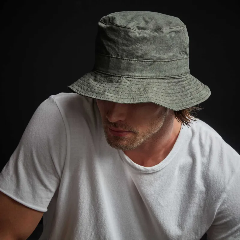 Parachute Poplin Bucket Hat - Dartmouth Pigment sold by James Perse