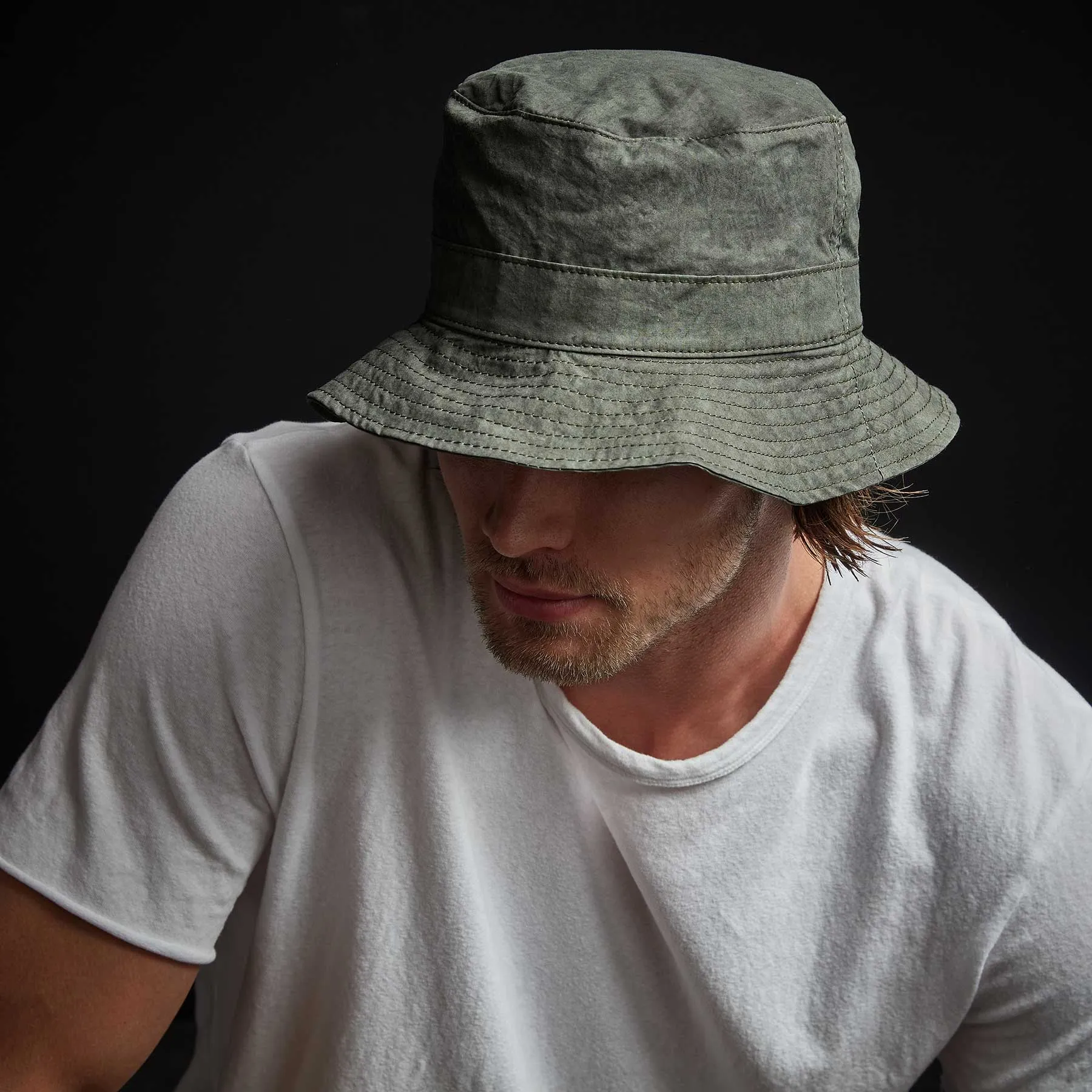 Parachute Poplin Bucket Hat - Dartmouth Pigment sold by James Perse