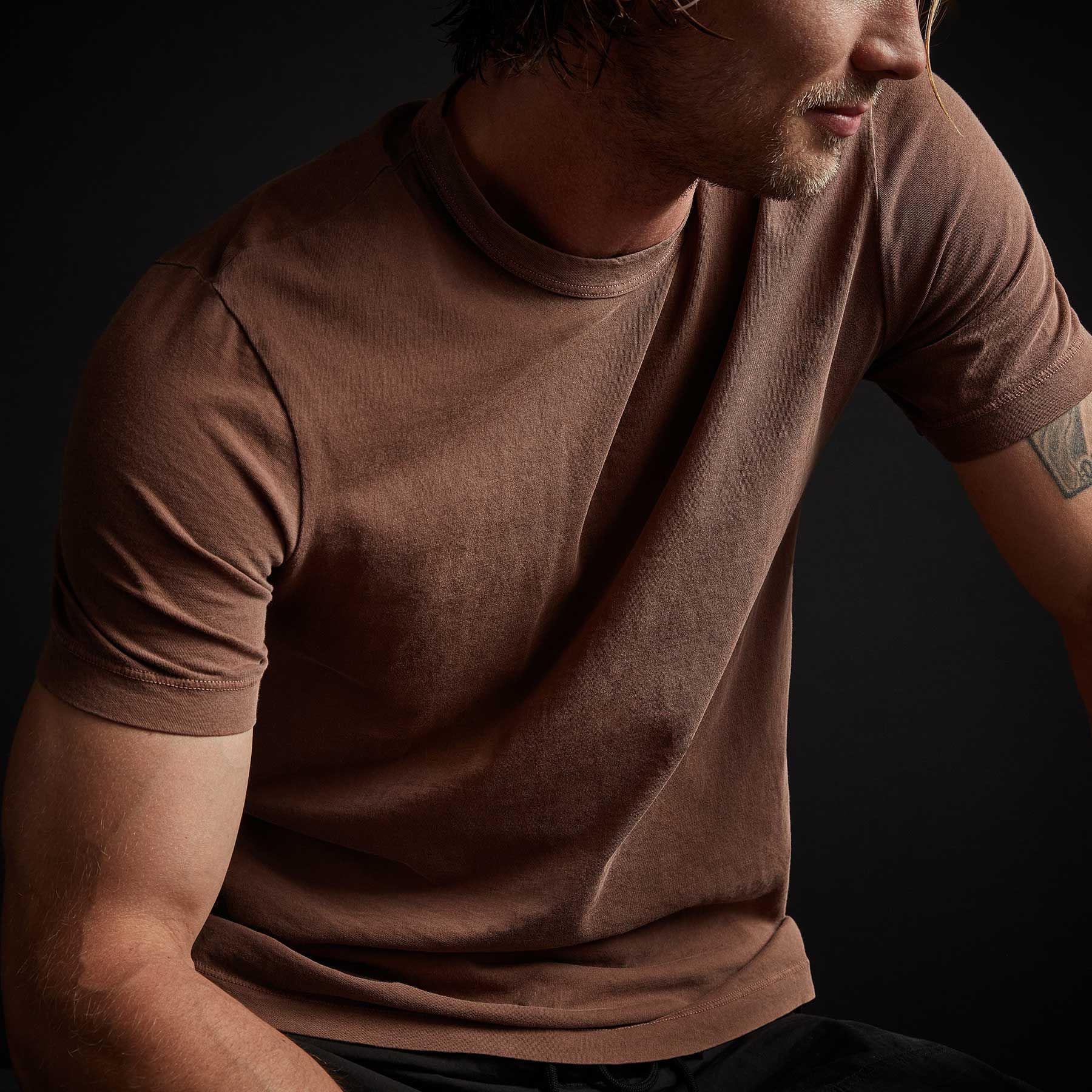 Short Sleeve Crew Neck - Malt Pigment sold by James Perse