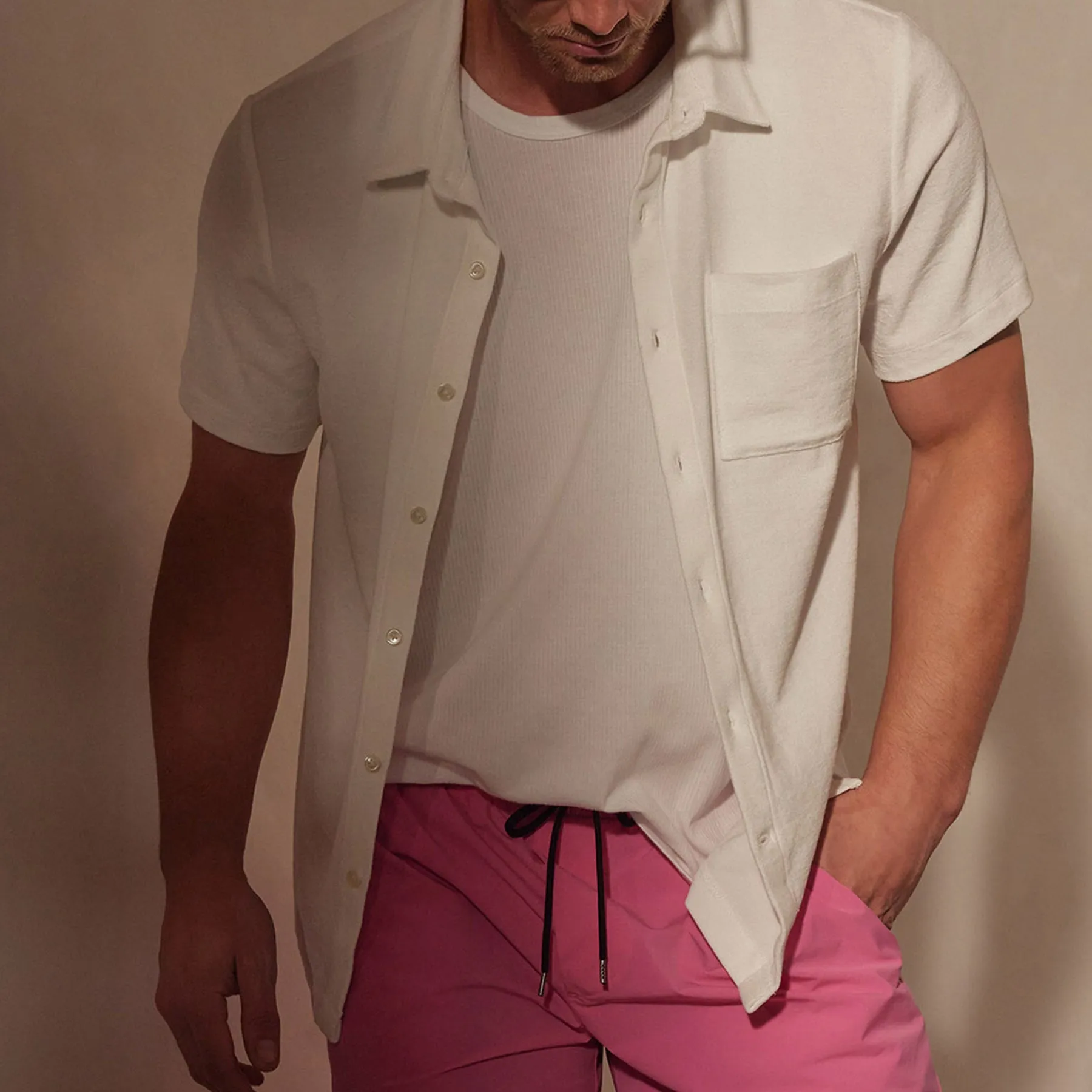 Cotton Terry Short Sleeve - White sold by James Perse product image thumbnail 2