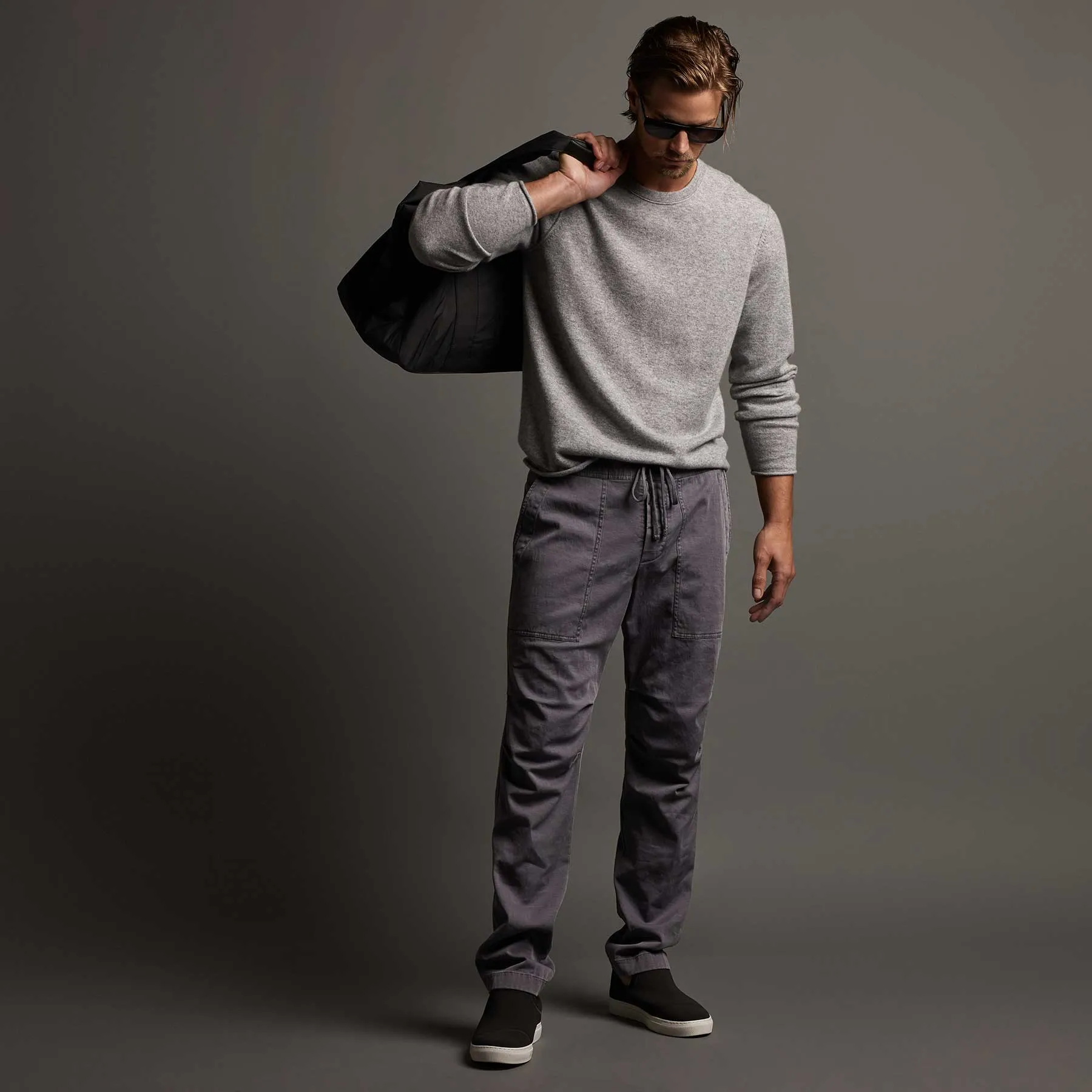 Army Cotton Slub Utility Pant - Flannel Pigment sold by James Perse