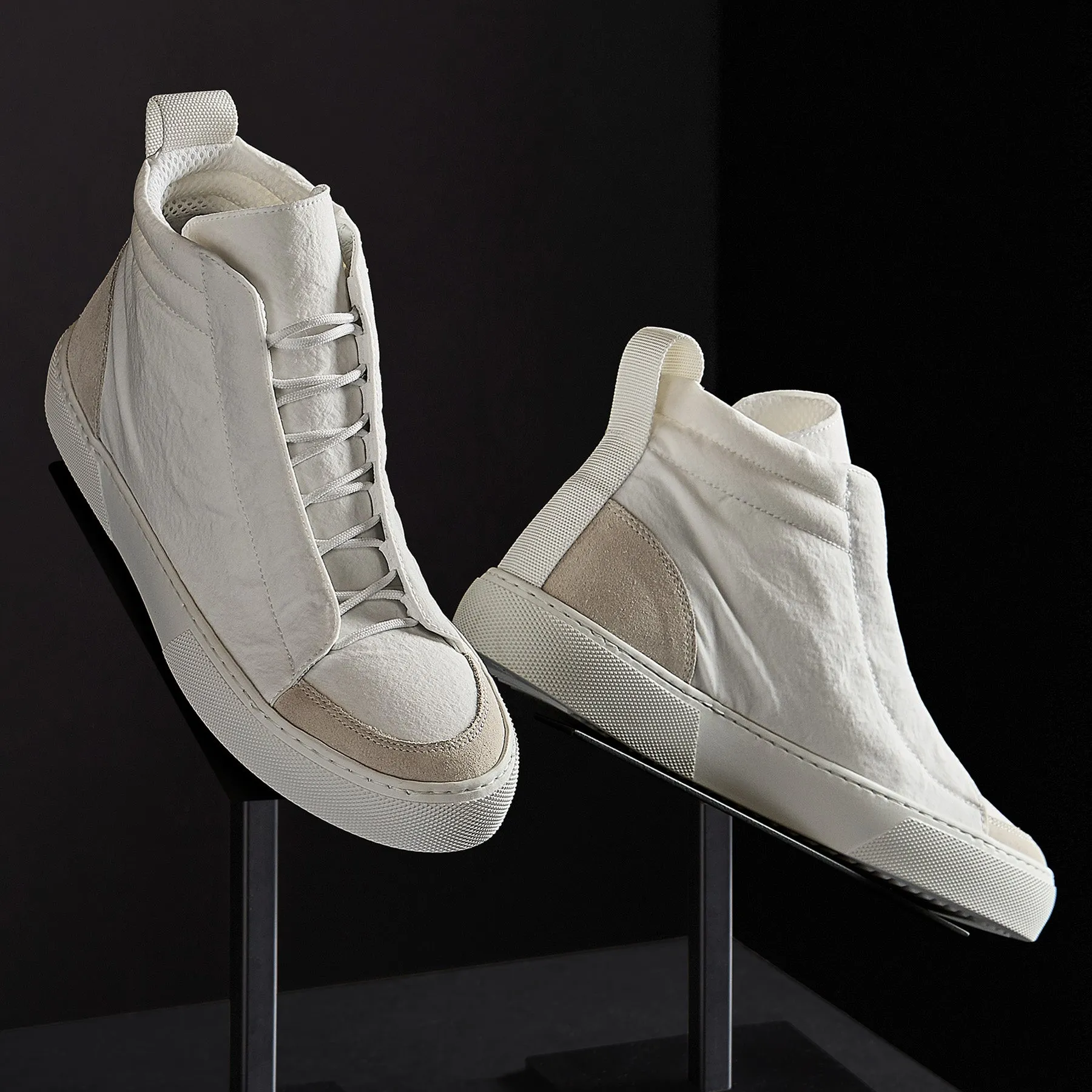 Women's Solstice High Top Skate Sneaker - White/Taupe sold by James Perse product image thumbnail 2