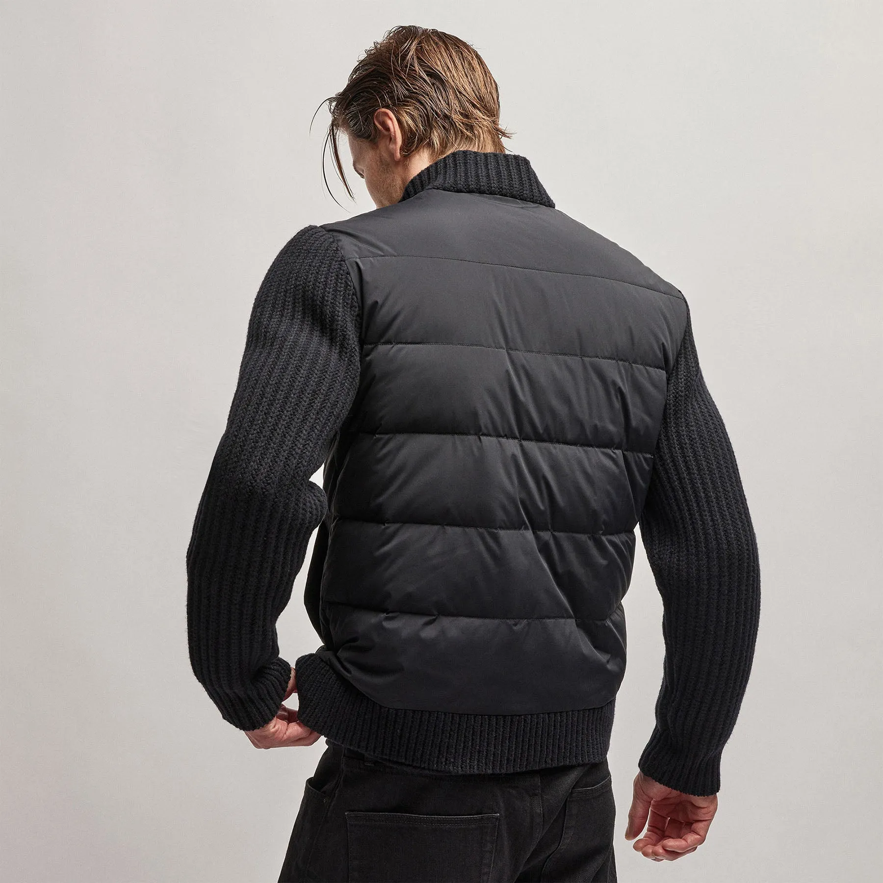 Mixed Media Zip Front Jacket - Black sold by James Perse product image thumbnail 4