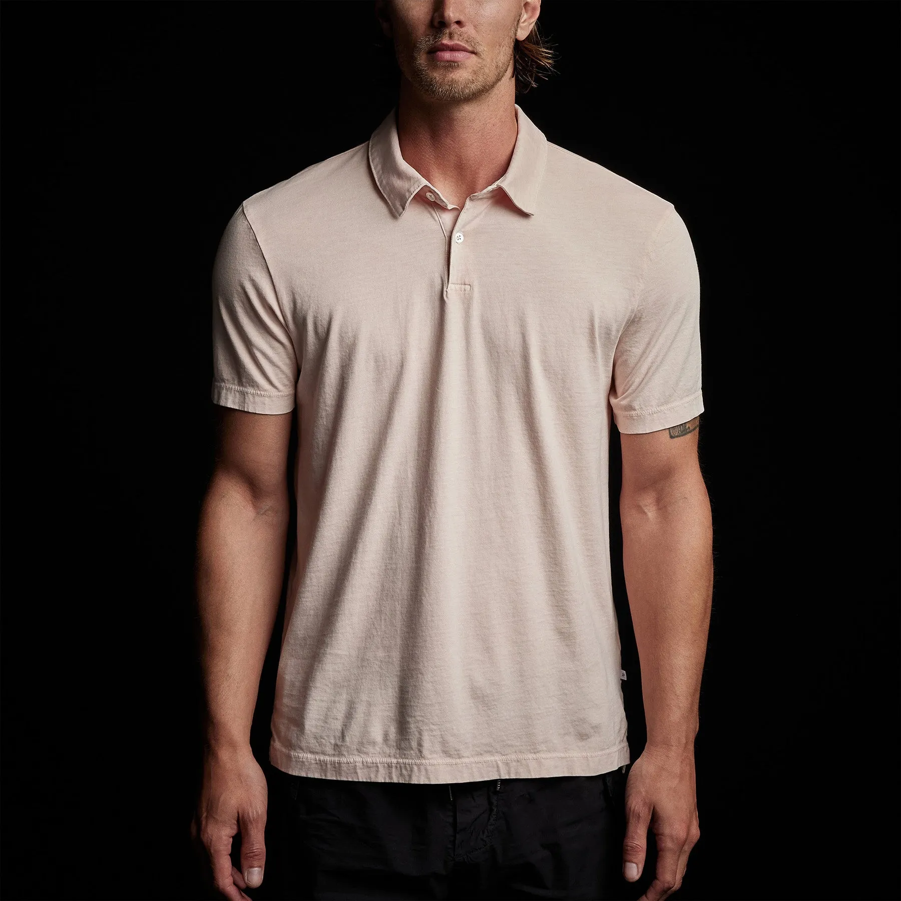 Sueded Jersey Polo - Nougat Pigment sold by James Perse product image thumbnail 3