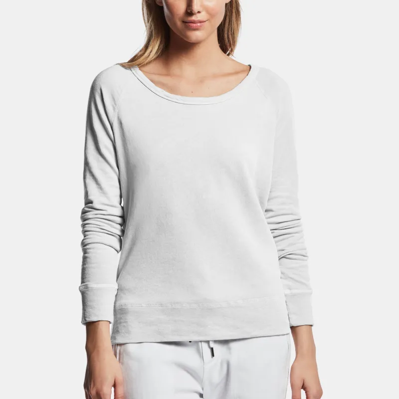 Vintage French Terry Sweatshirt - Pearl Pigment sold by James Perse