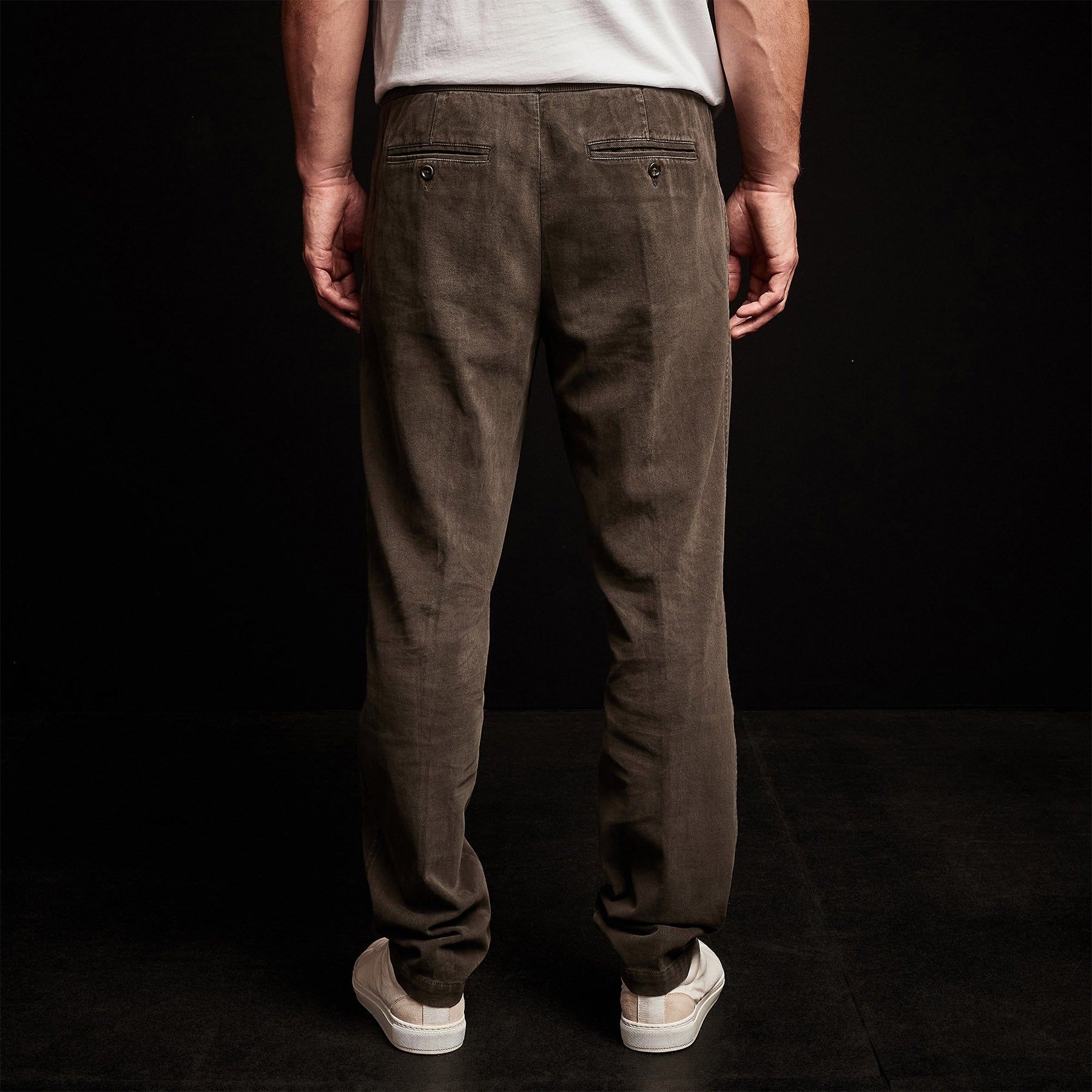 Brushed Cotton Twill Trouser - Dark Olive Pigment sold by James Perse product image thumbnail 5