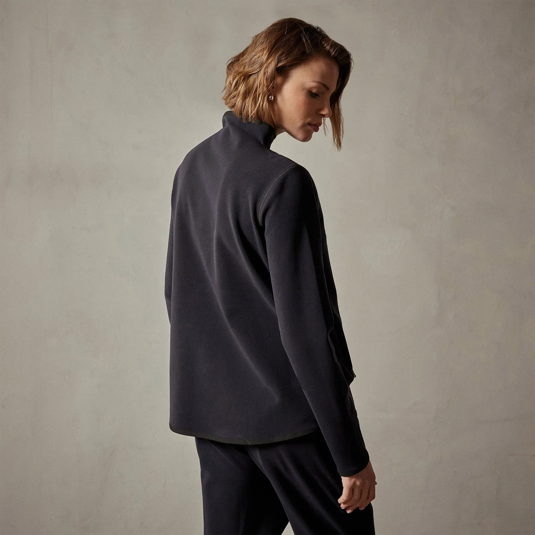 Long Sleeve Polar Fleece Turtleneck - Black sold by James Perse product image thumbnail 4