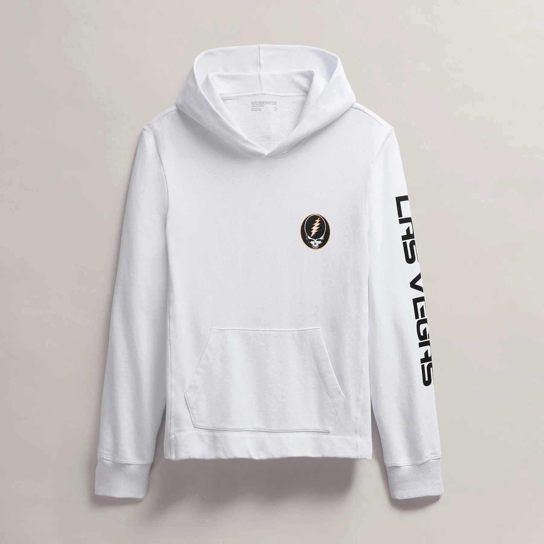 Men's Grateful Dead Skull Hoodie - White/Cadmium sold by James Perse