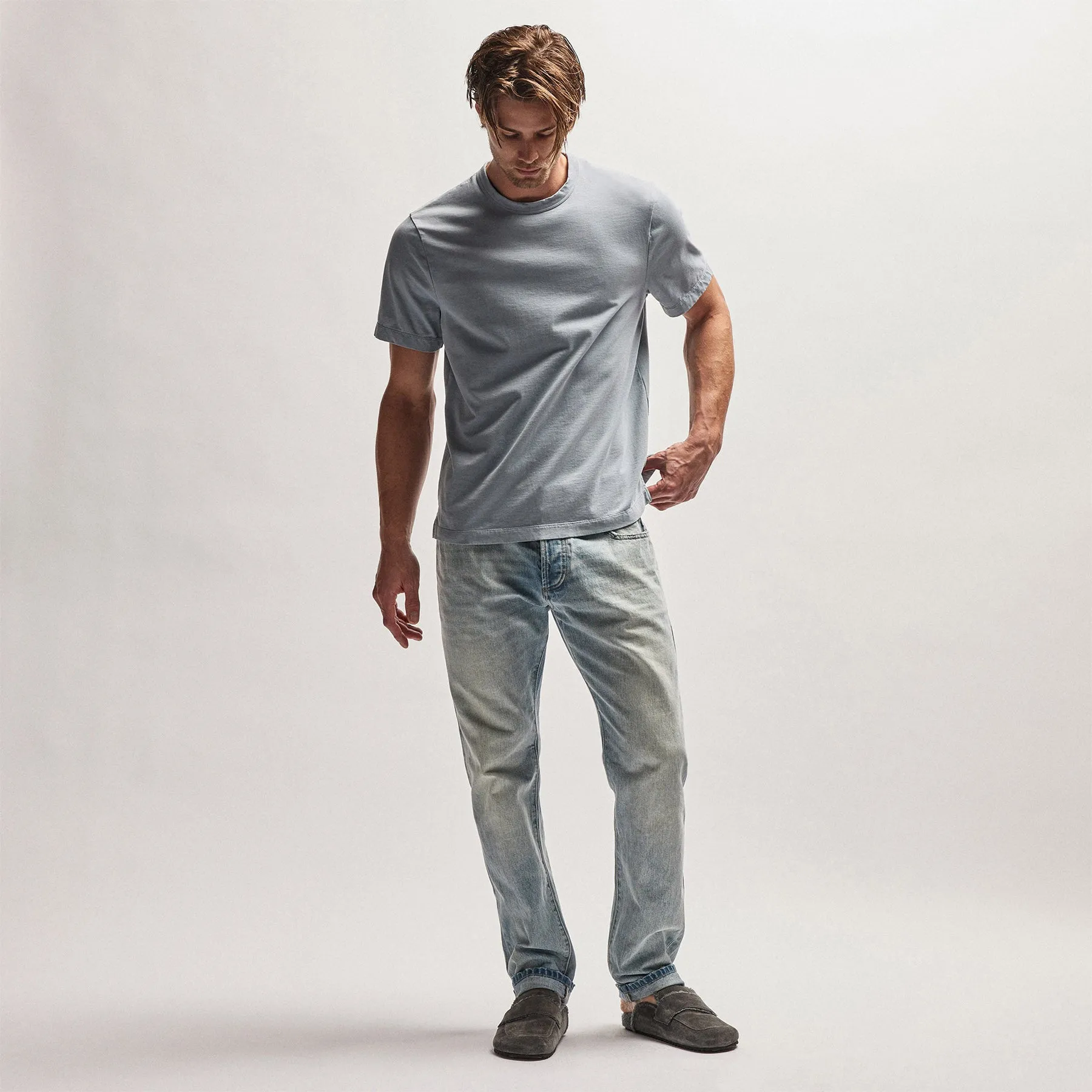 Heavy Luxe Jersey Crew - Bluestone sold by James Perse product image thumbnail 2